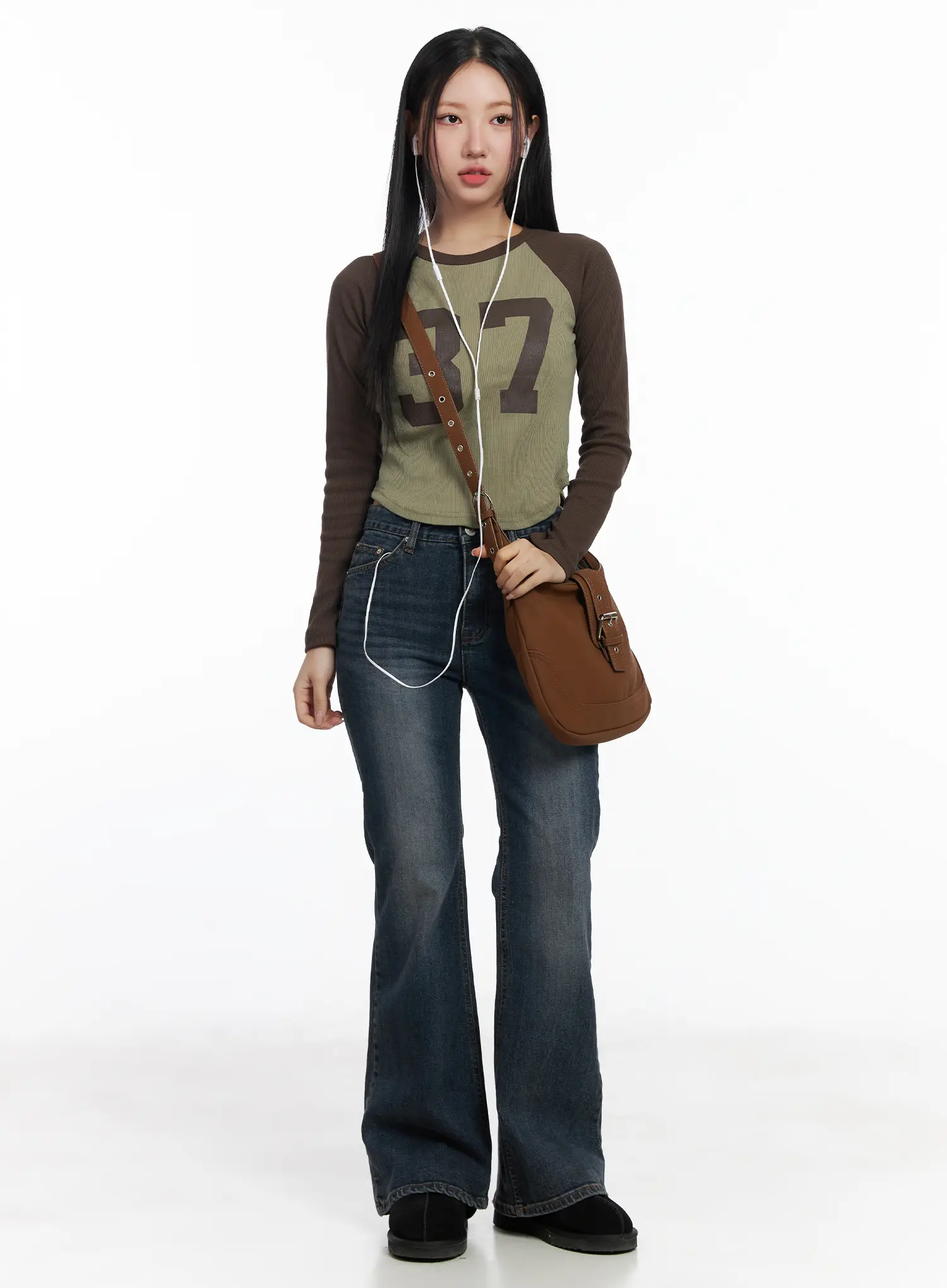 Jiyo Vintage Wash Bootcut Flared Jeans CJ515 - Image 2