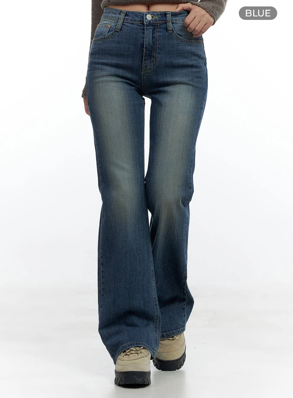 Kara Sleek Fit Washed Bootcut Cotton Jeans CS425 - Image 7