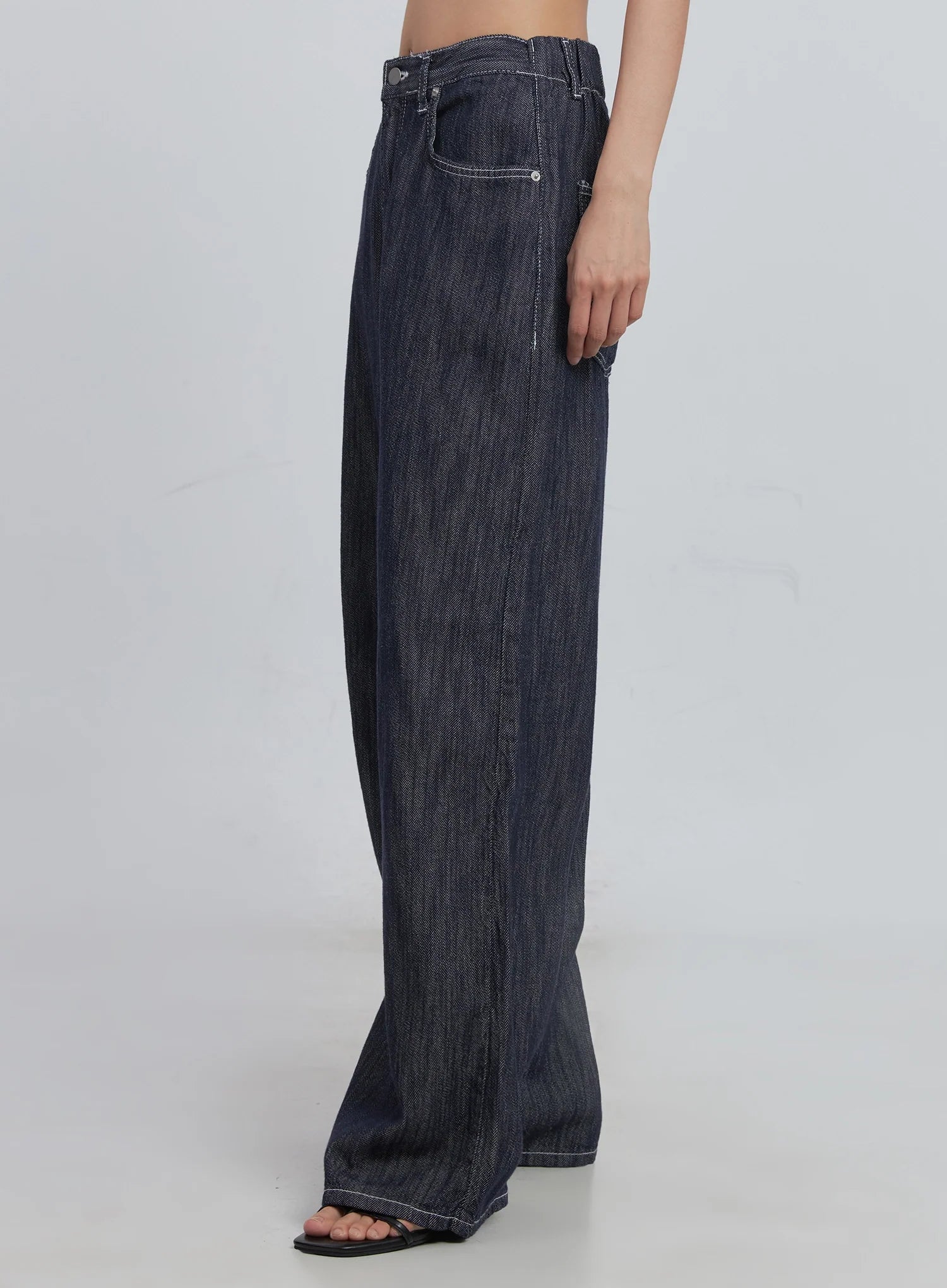 Kaylie Stitched Wide-Leg Jeans IU512 - Image 11