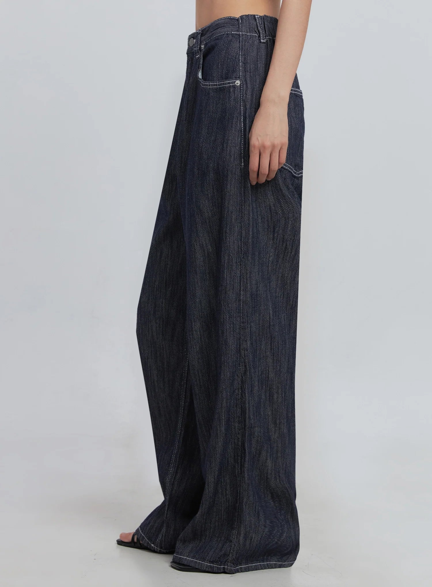 Kaylie Stitched Wide-Leg Jeans IU512 - Image 12