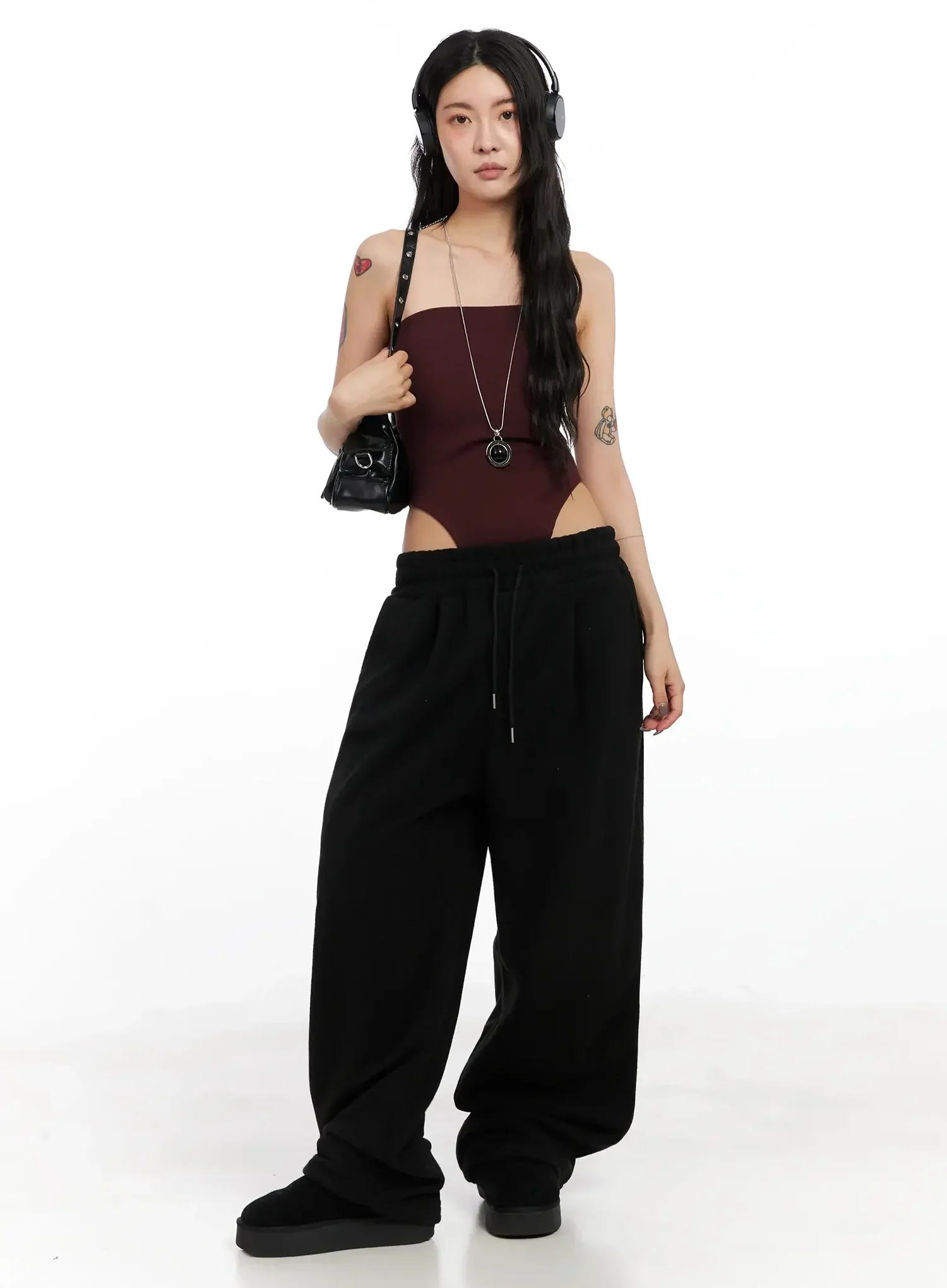 Kessler Fleece Wide Leg Sweatpants IN528 - Image 2