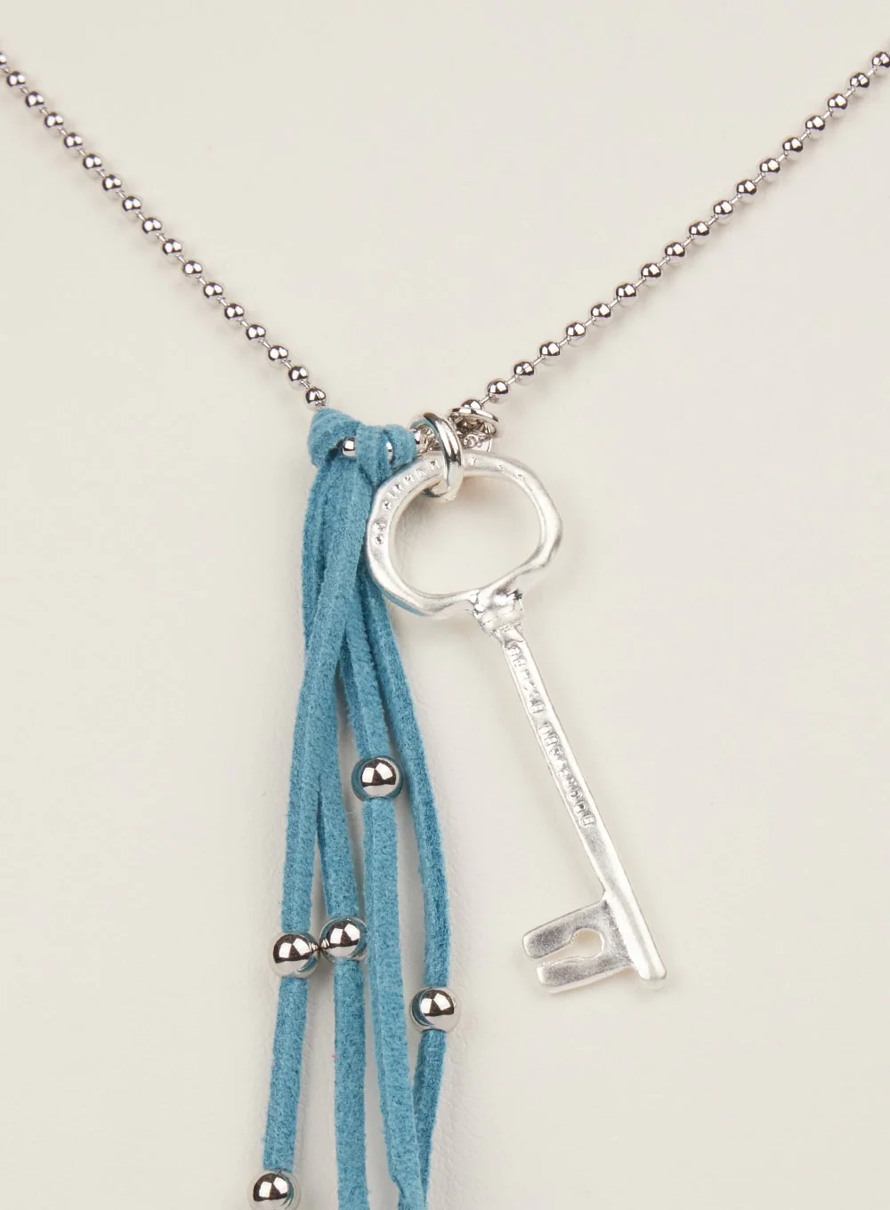 Key Fringe Long Necklace (Blue) IM531 - Image 5