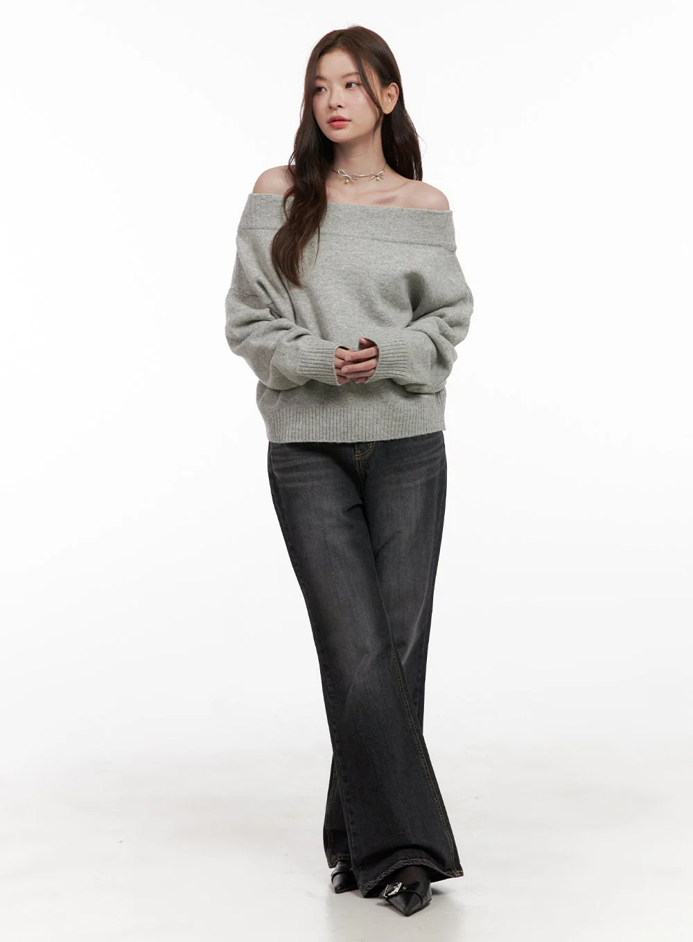 Kiana Cotton Wide Fit Flared Jeans OD403 - Image 7