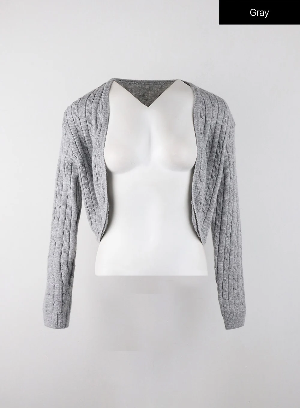 Knit Binding Long Sleeve Shrug OJ405 - Image 7