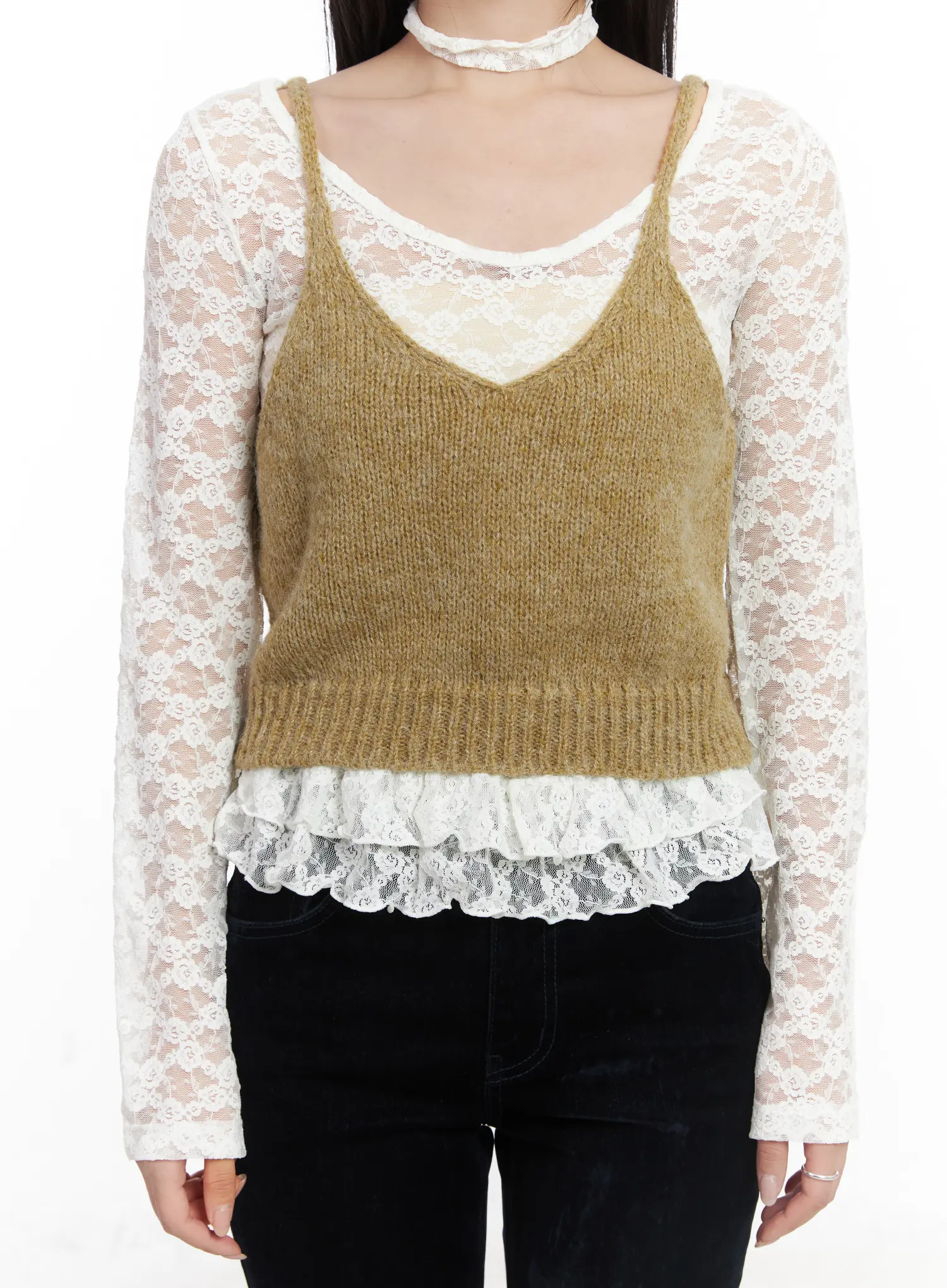 Knit Crop Tank Top CD529 - Image 8