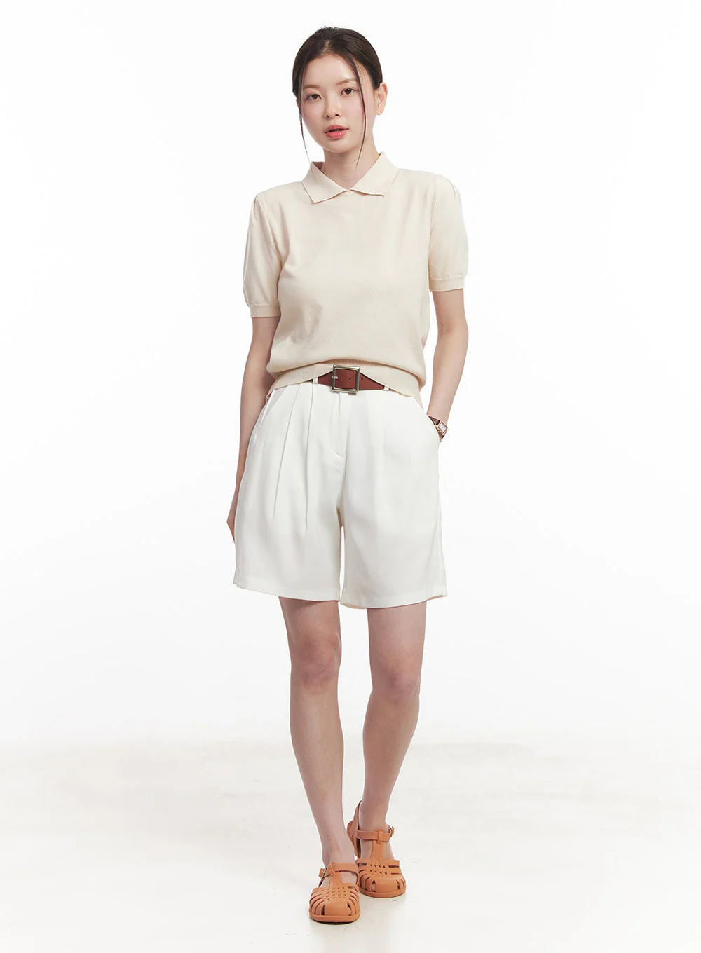 Knit Polo Top IY508 - Image 3