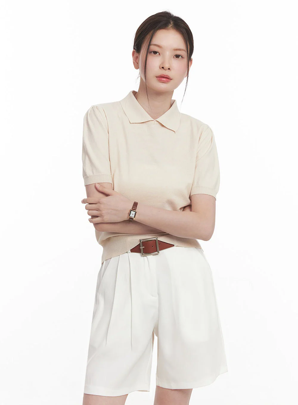 Knit Polo Top IY508 - Image 7