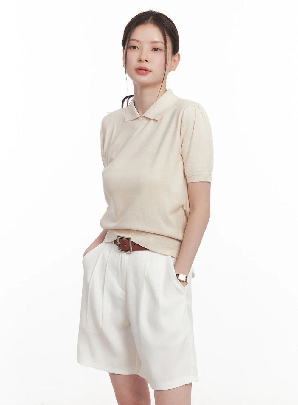 Knit Polo Top IY508 - Image 9