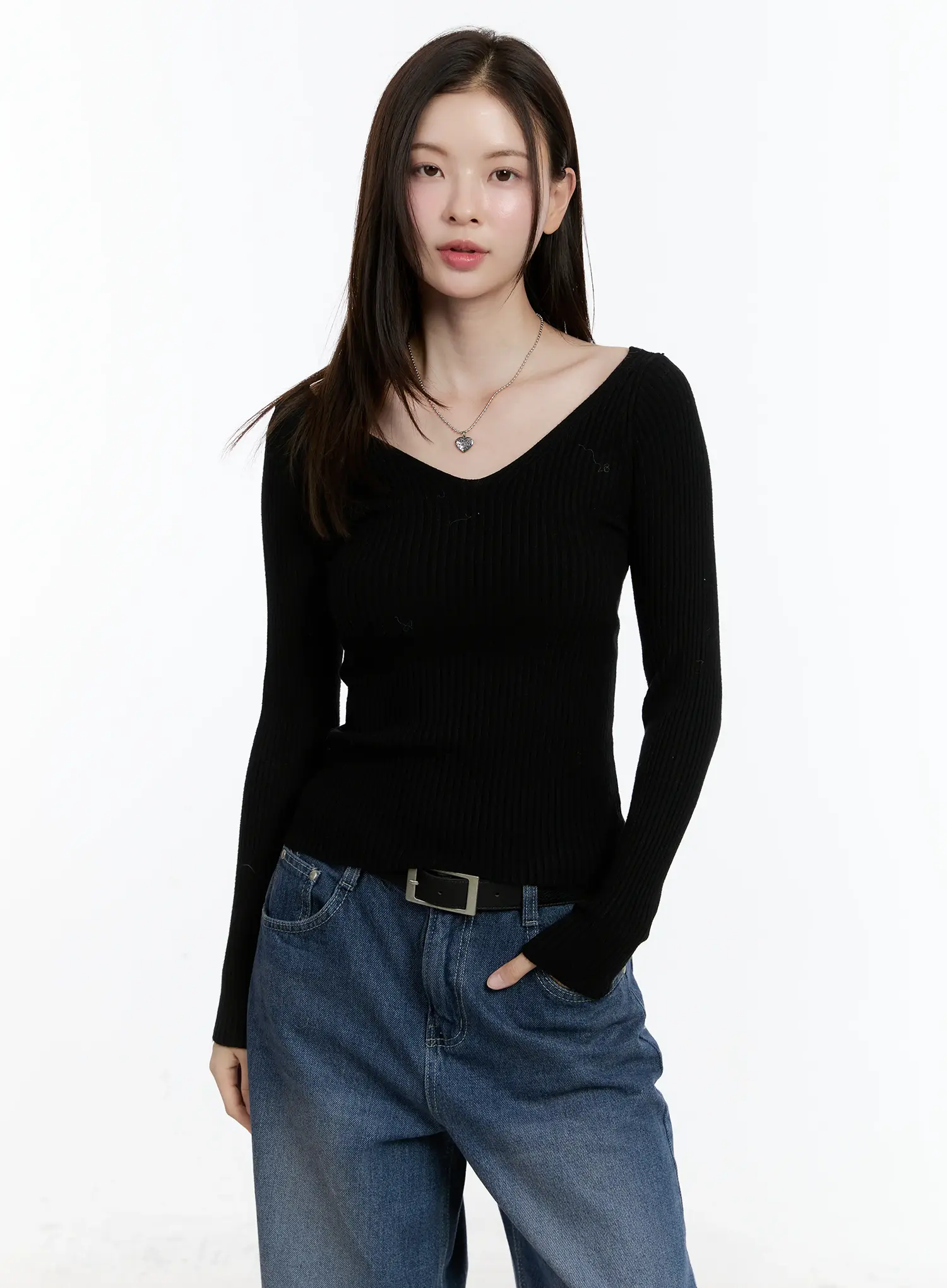 Knit V-Neck Sweater ID511 - Image 12