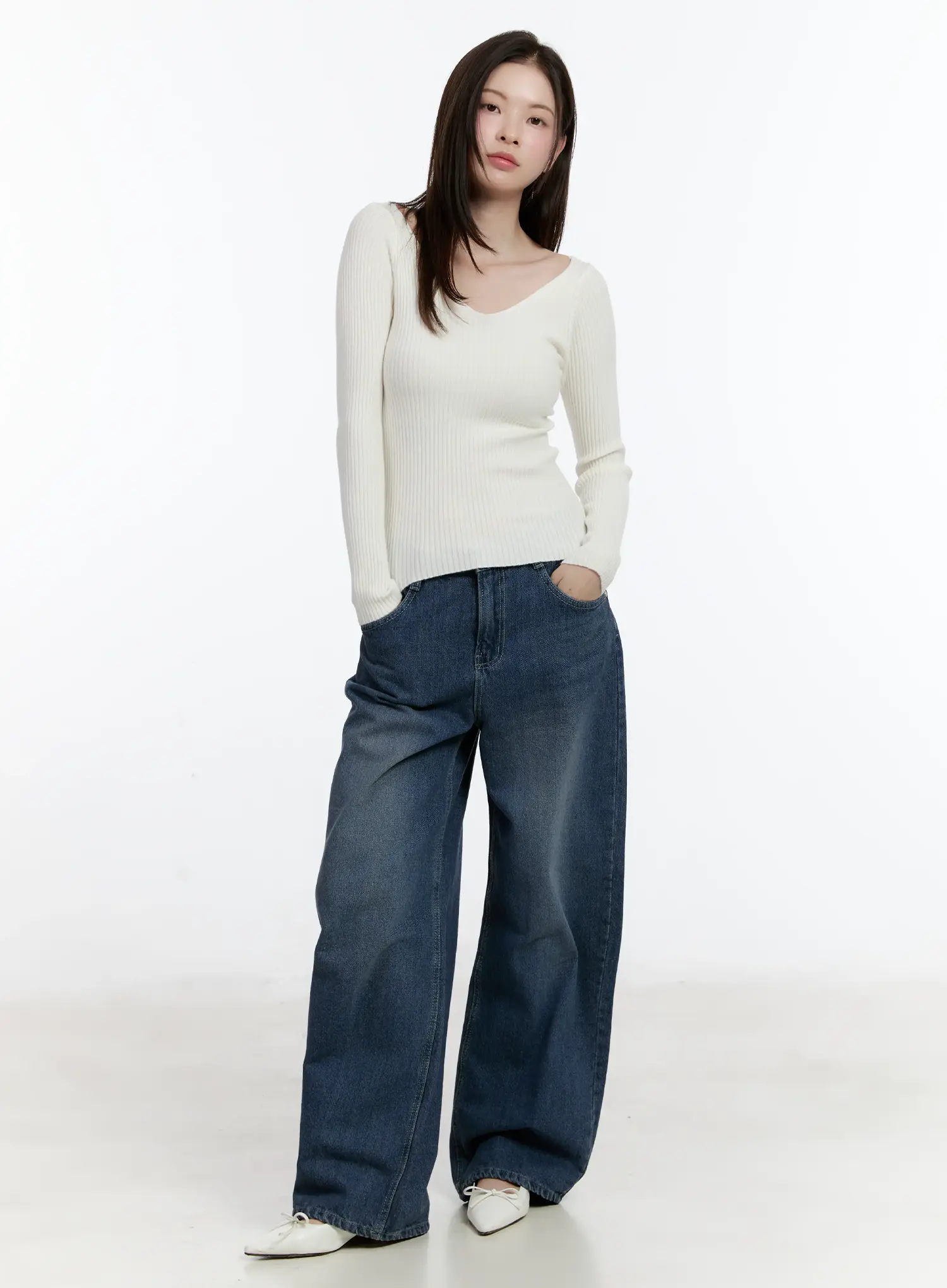 Knit V-Neck Sweater ID511 - Image 5