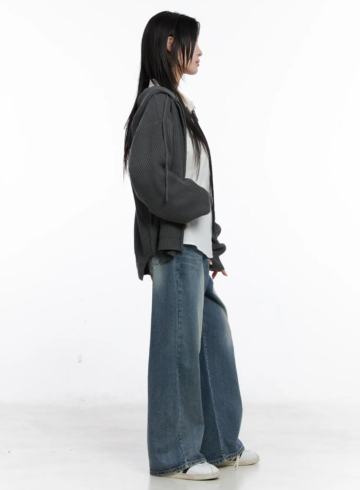 Knit Zip-Up Hoodie CS510 - Image 6