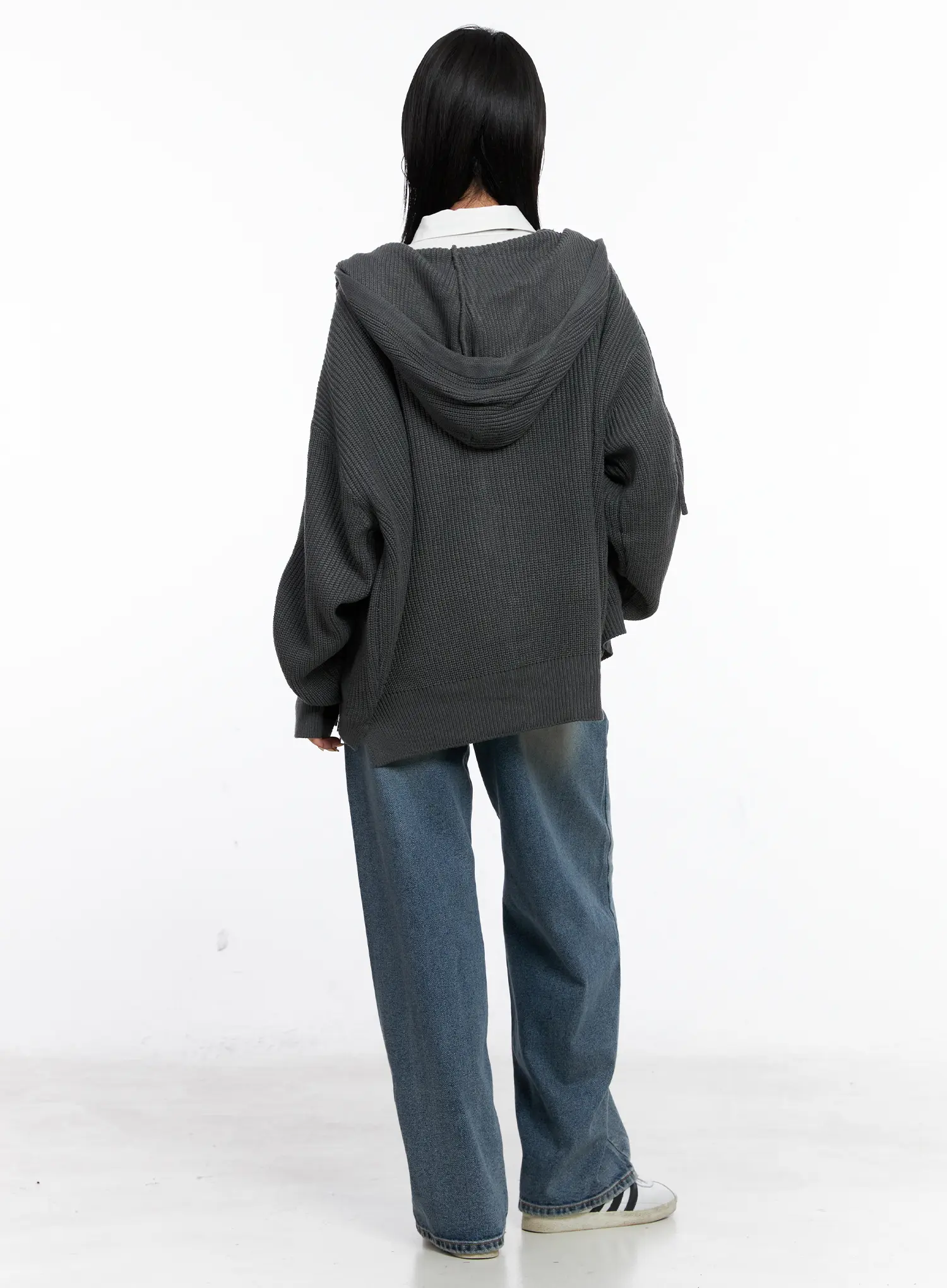 Knit Zip-Up Hoodie CS510 - Image 8