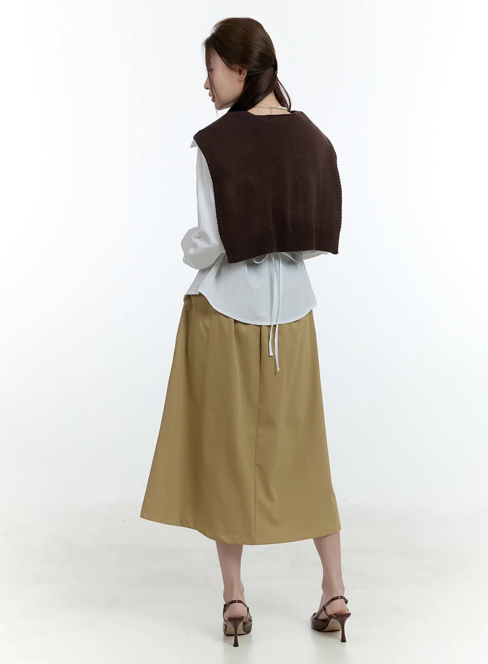 Knitted Front-Tie Shawl CF503 - Image 7