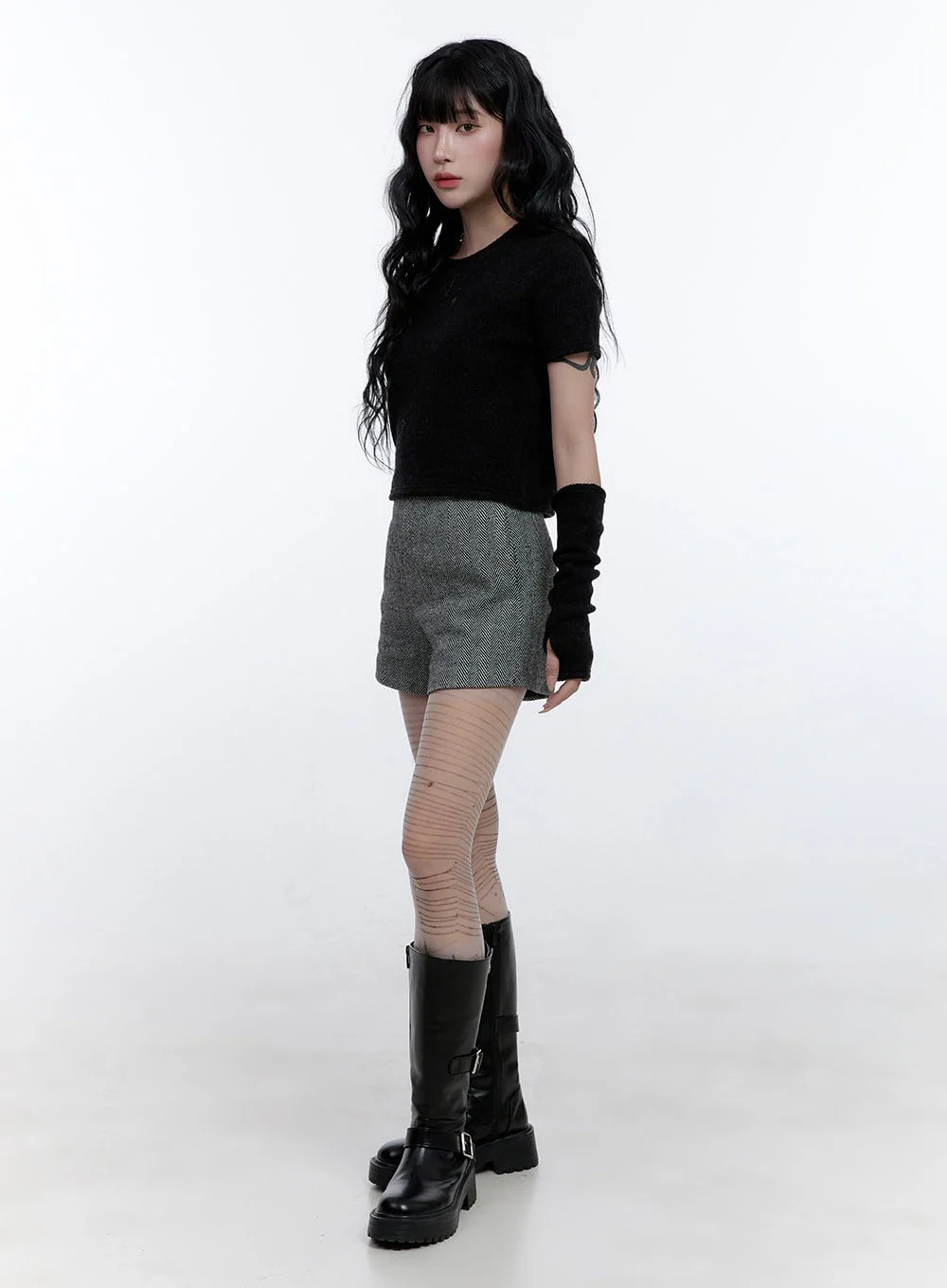 Knitted Top & Hand Warmer Set CD416 - Image 3