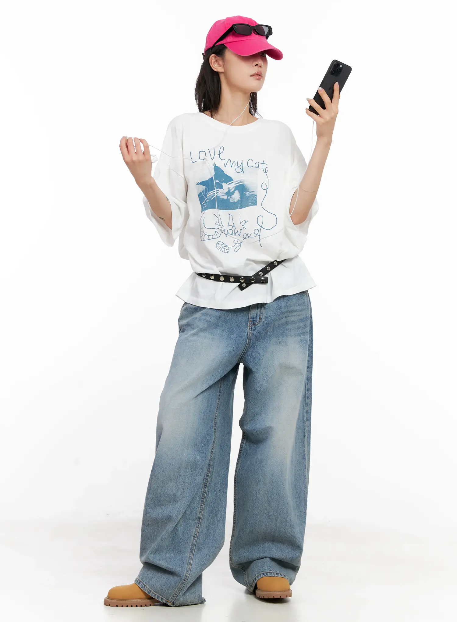 Koko Vintage-Wash Baggy Jeans CL528 - Image 2