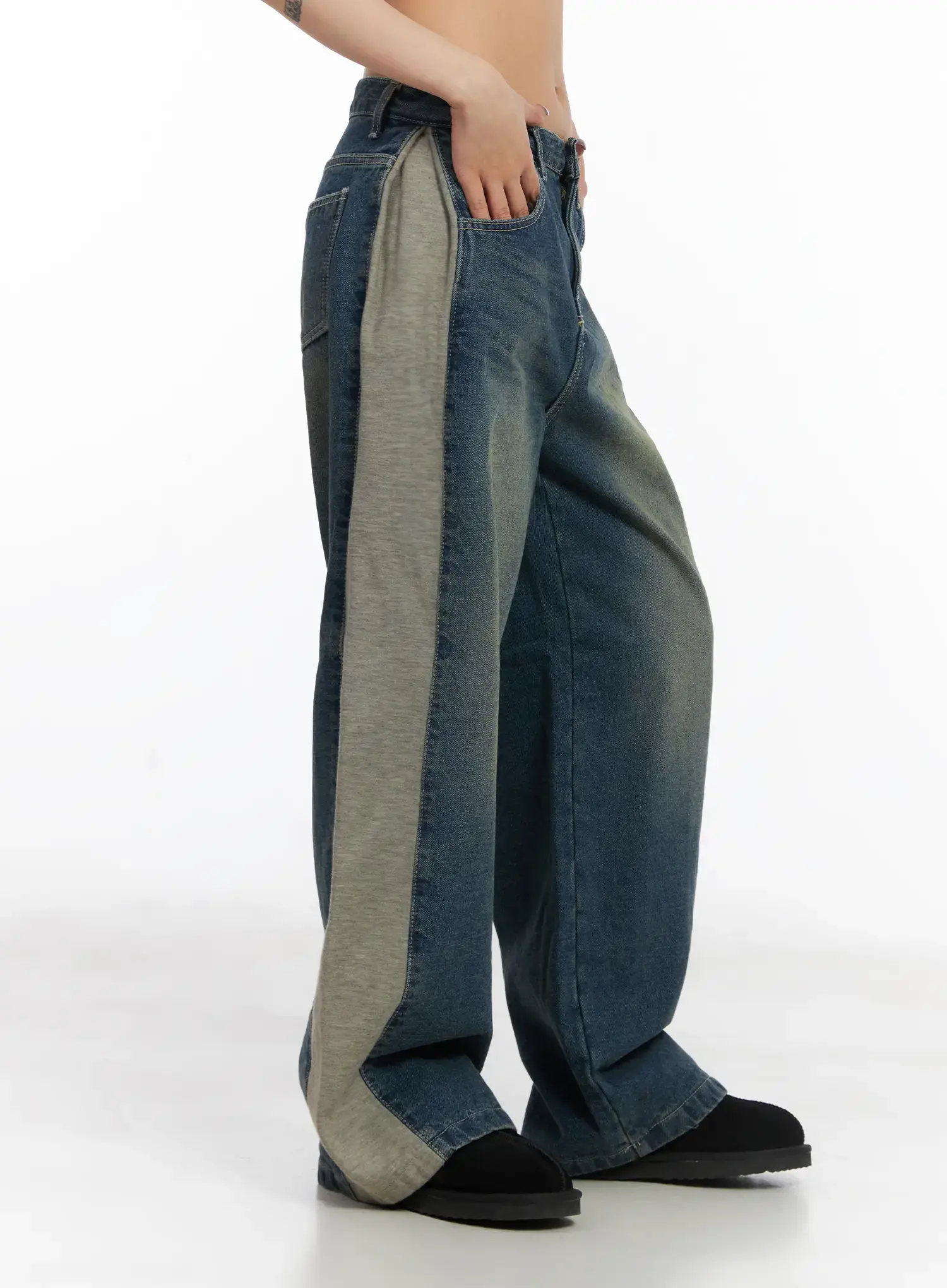 Kora Two-Tone Wide-Leg Jeans CD505 - Image 5