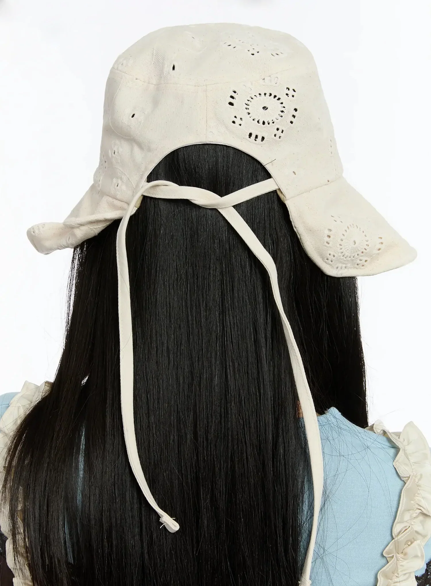 Lace Back Ribbon Bucket Hat IM509 - Image 11