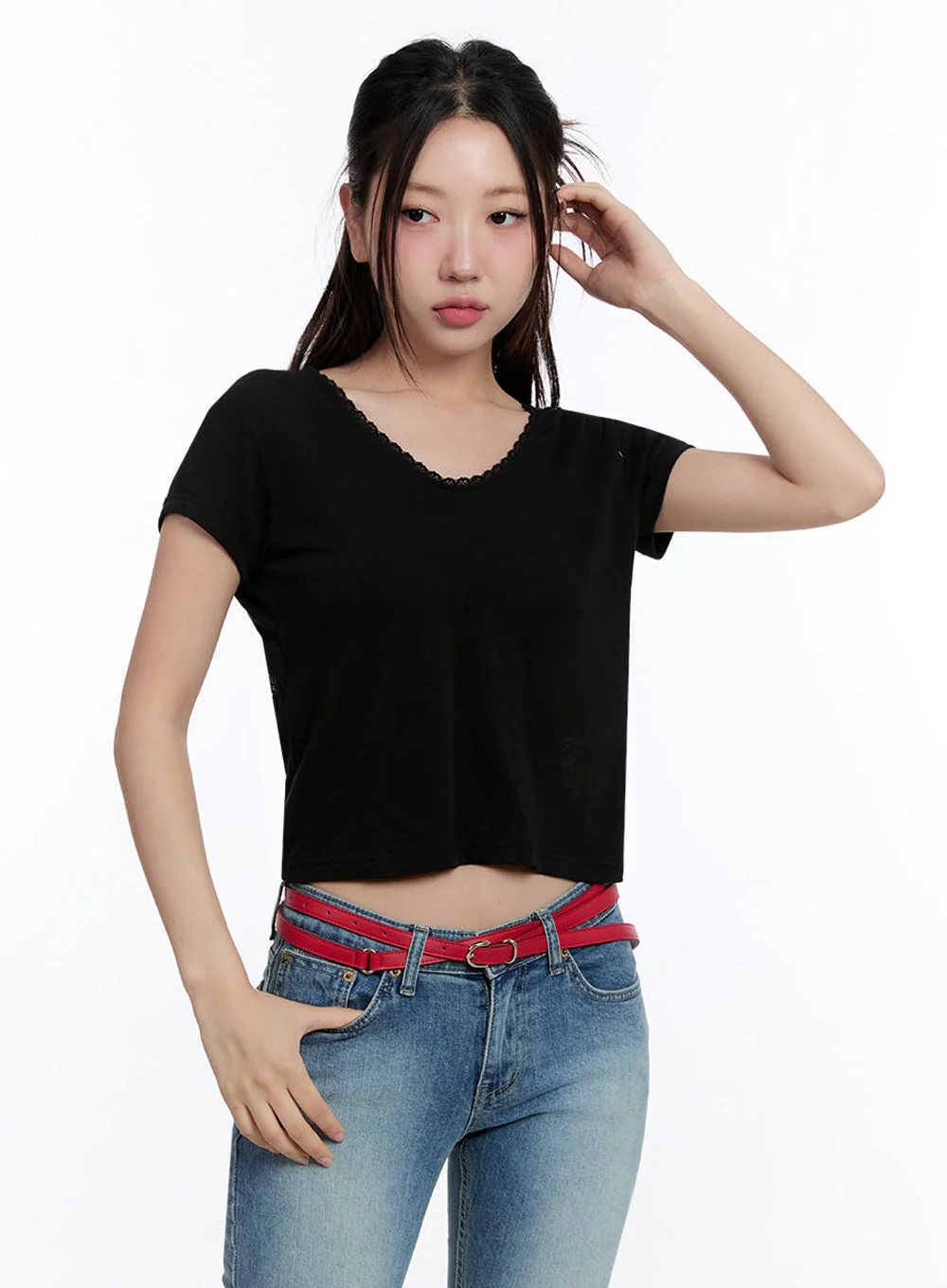 Lace Backless Crop Top IU503 - Image 6