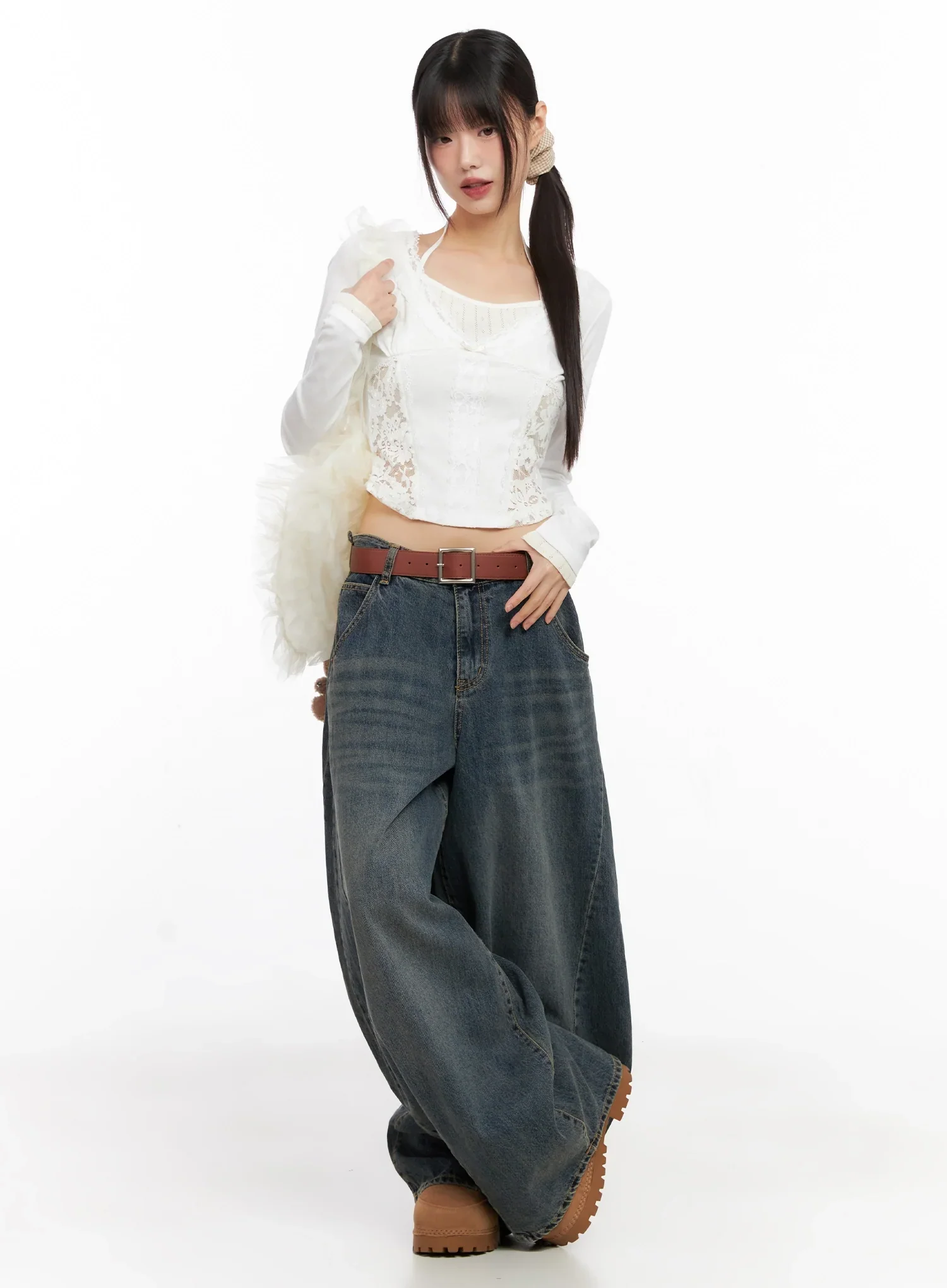 Lace Halter Long Sleeve Top IN503 - Image 13