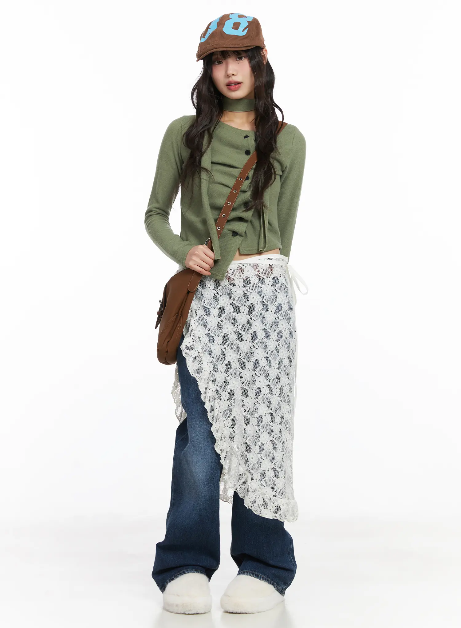 Lace Layered Wrap Skirt CD531 - Image 2