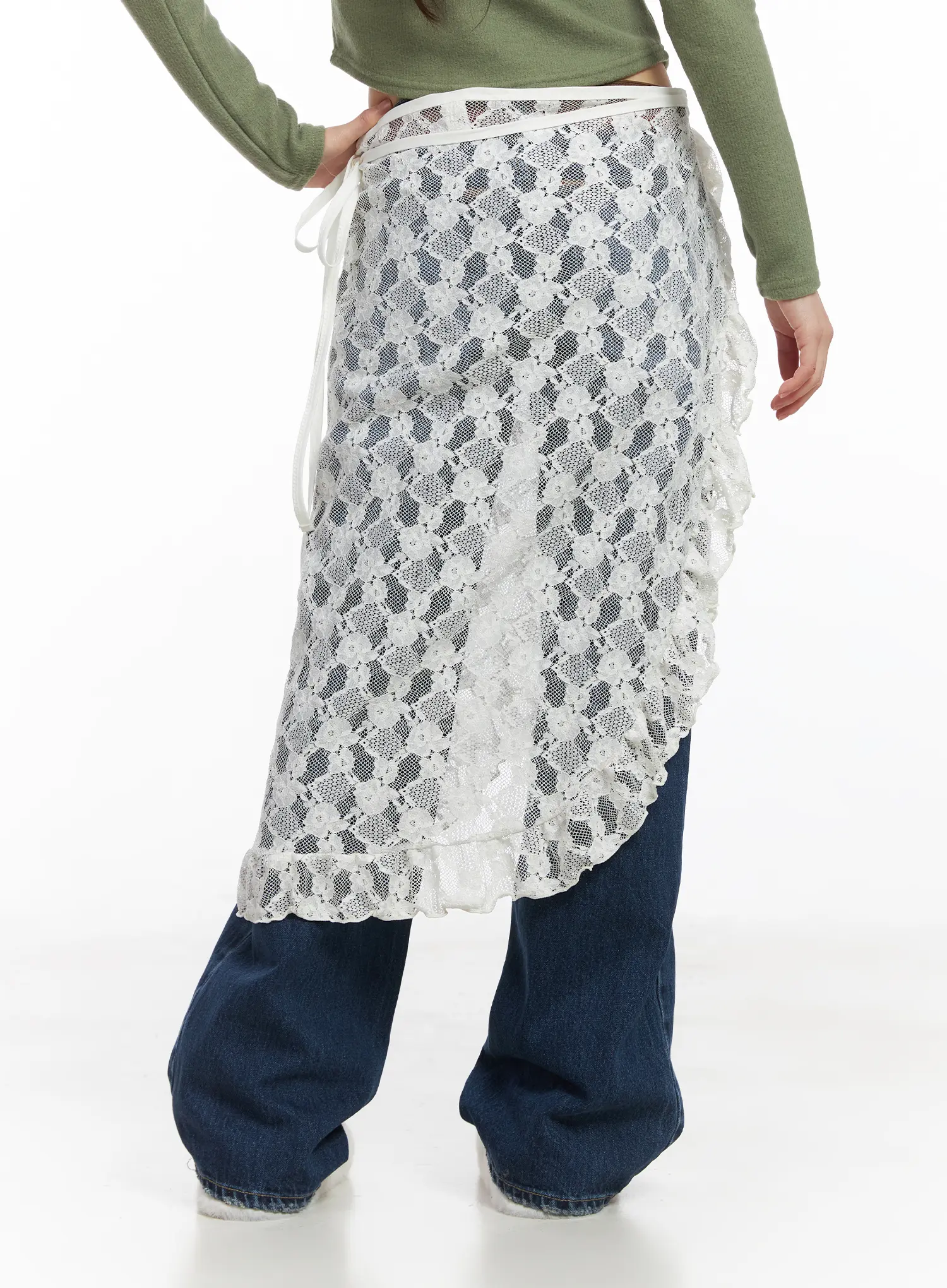 Lace Layered Wrap Skirt CD531 - Image 7