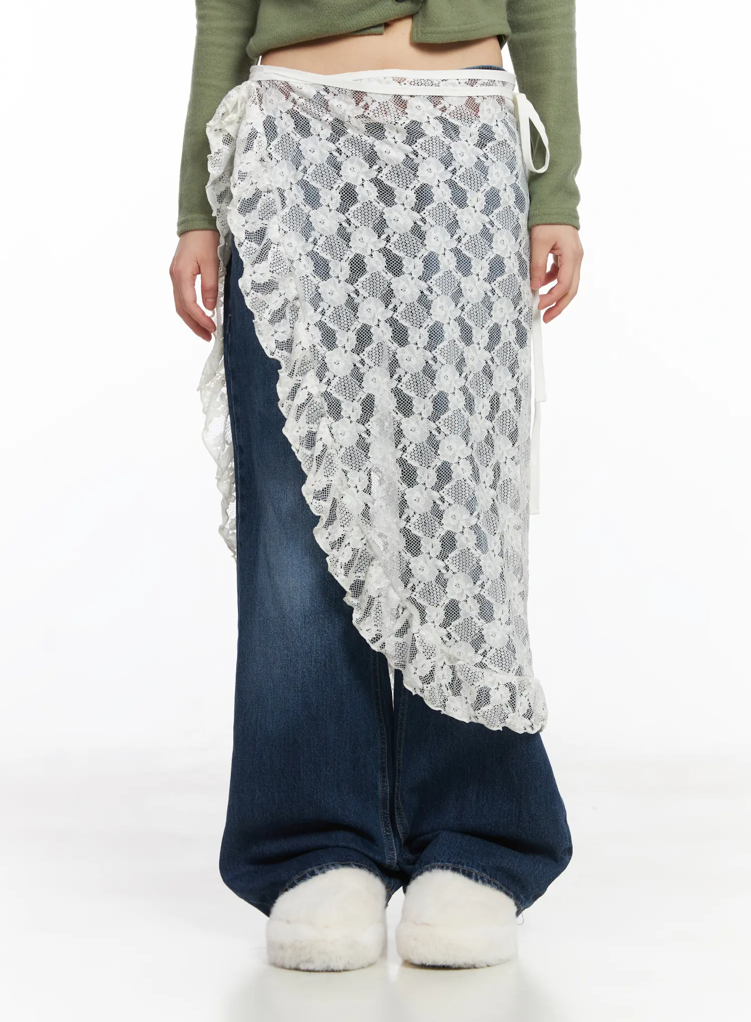 Lace Layered Wrap Skirt CD531 - Image 8