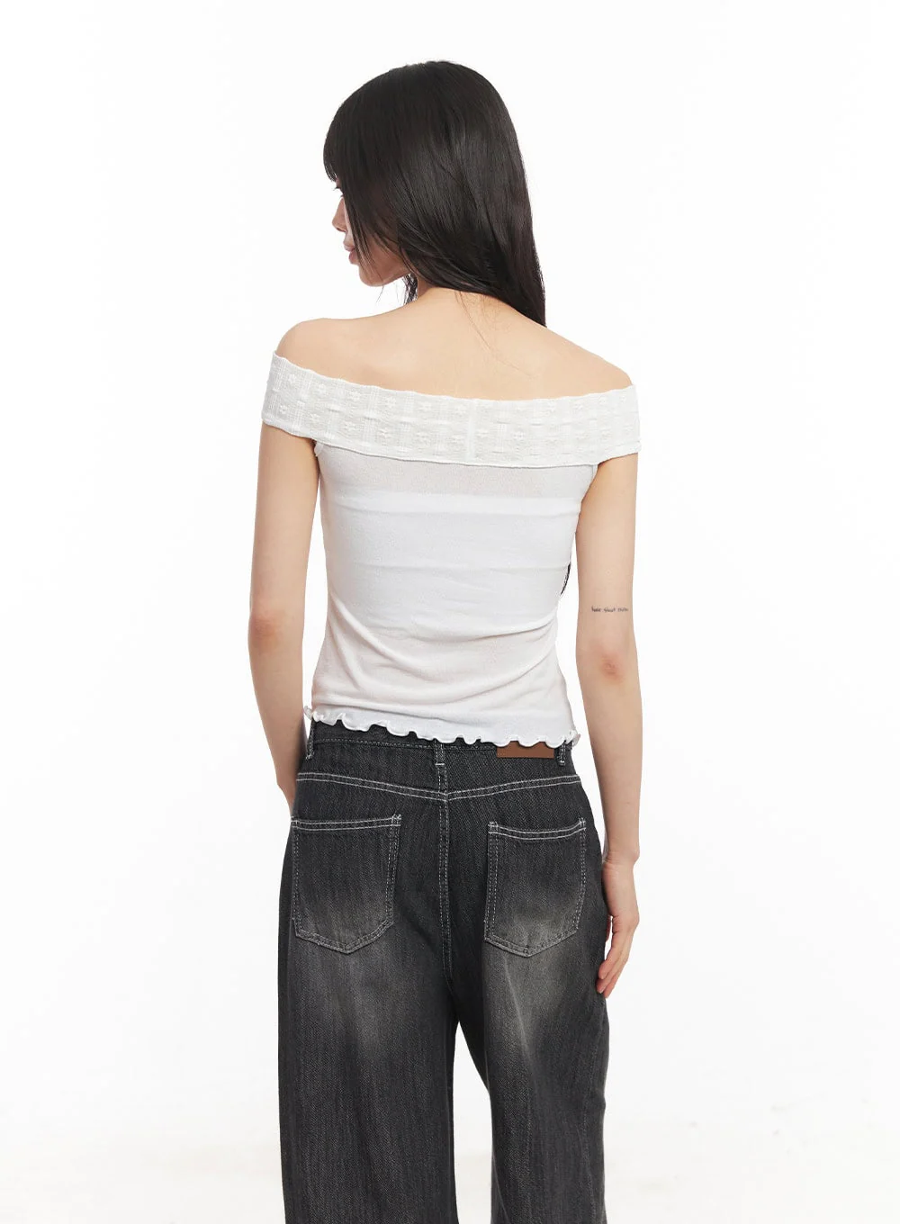 Lace Off-Shoulder Top CA523 - Image 4