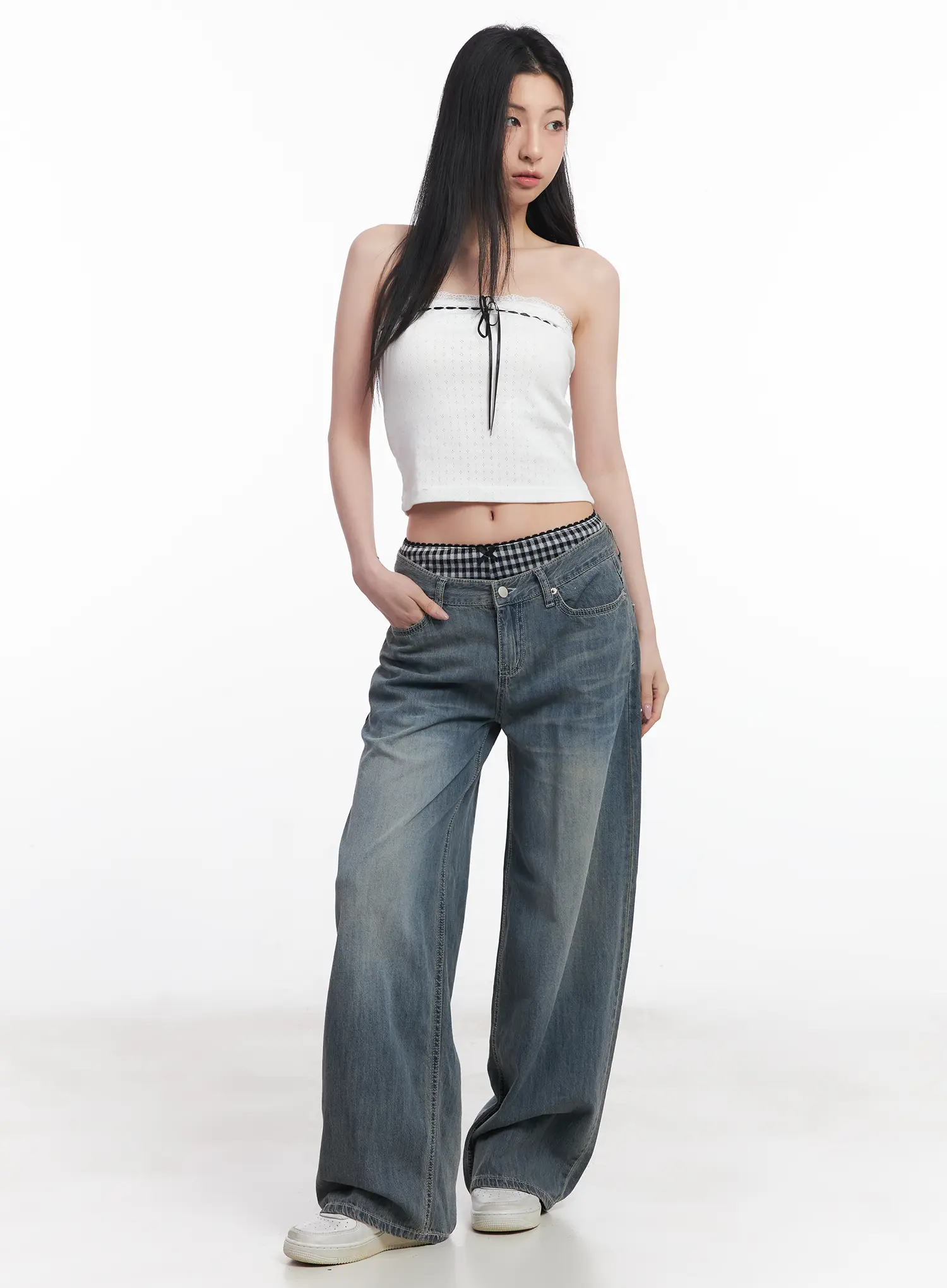 Lace Ribbon Tube Top CU510 - Image 4