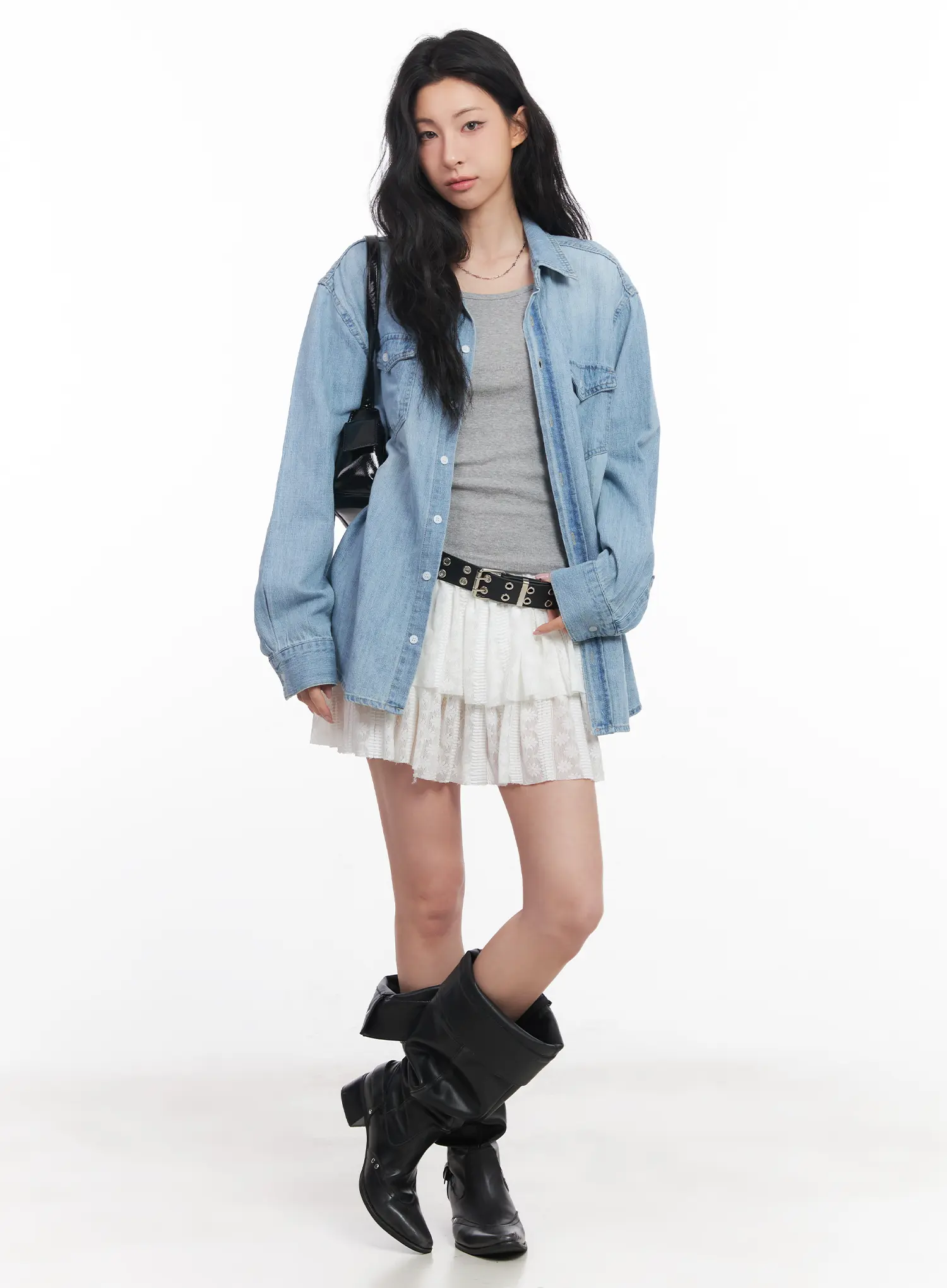 Lace Ruffle Mini Skirt CU510 - Image 2