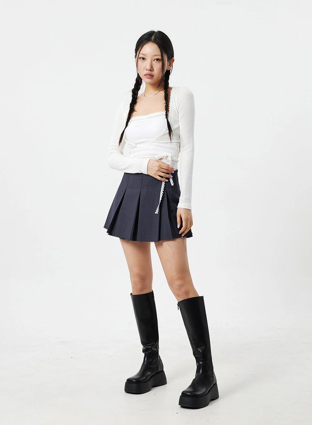 Lace Top And Cardigan Set CM324 - Image 13