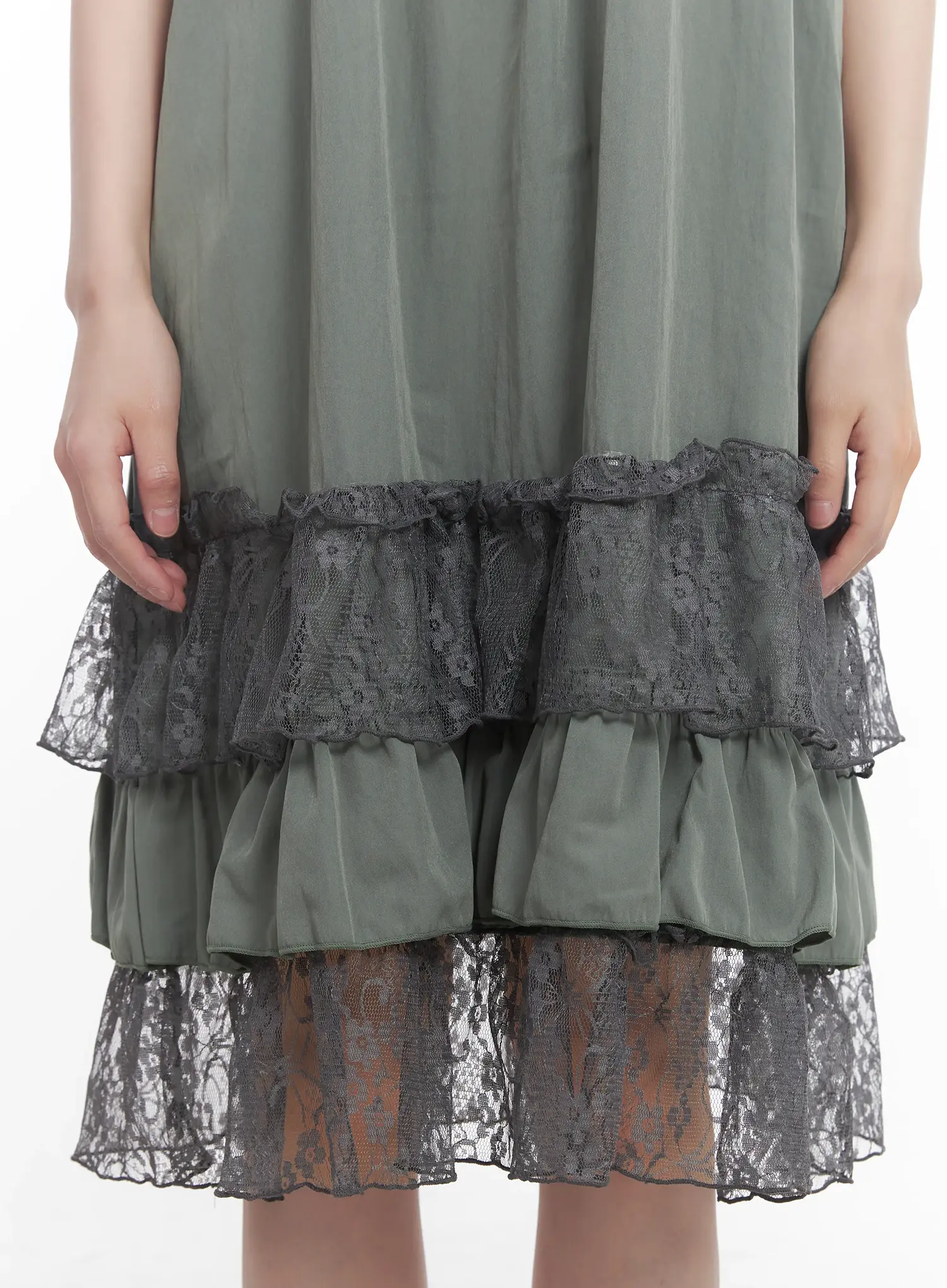 Lace-Trim Cami Maxi Dress CU518 - Image 11