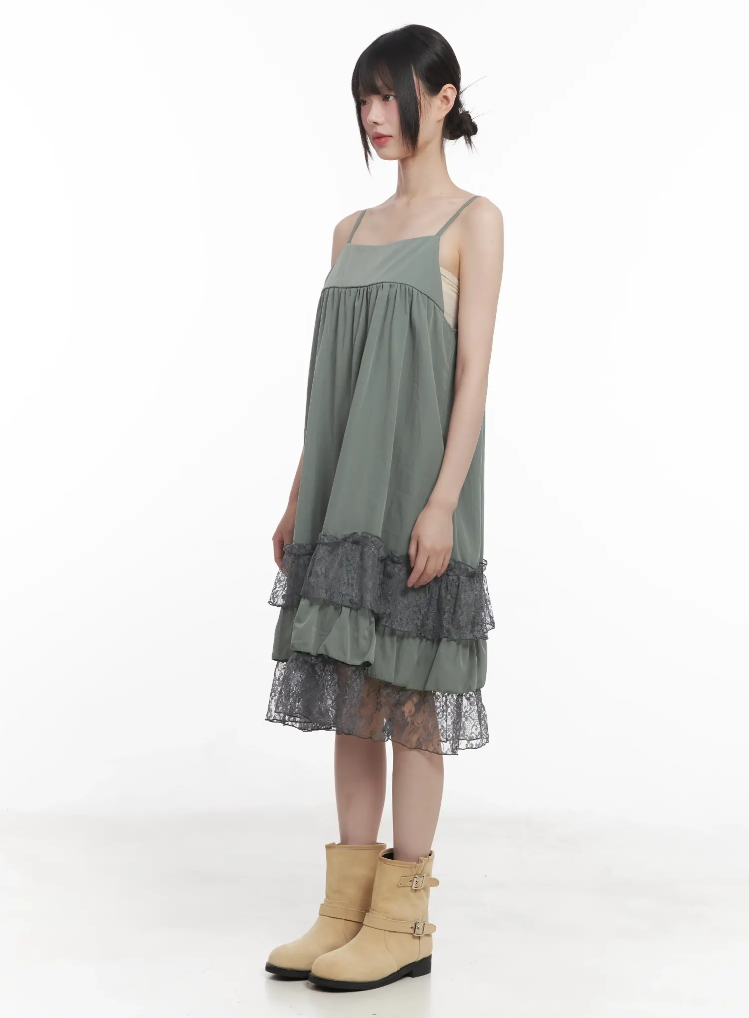 Lace-Trim Cami Maxi Dress CU518 - Image 12