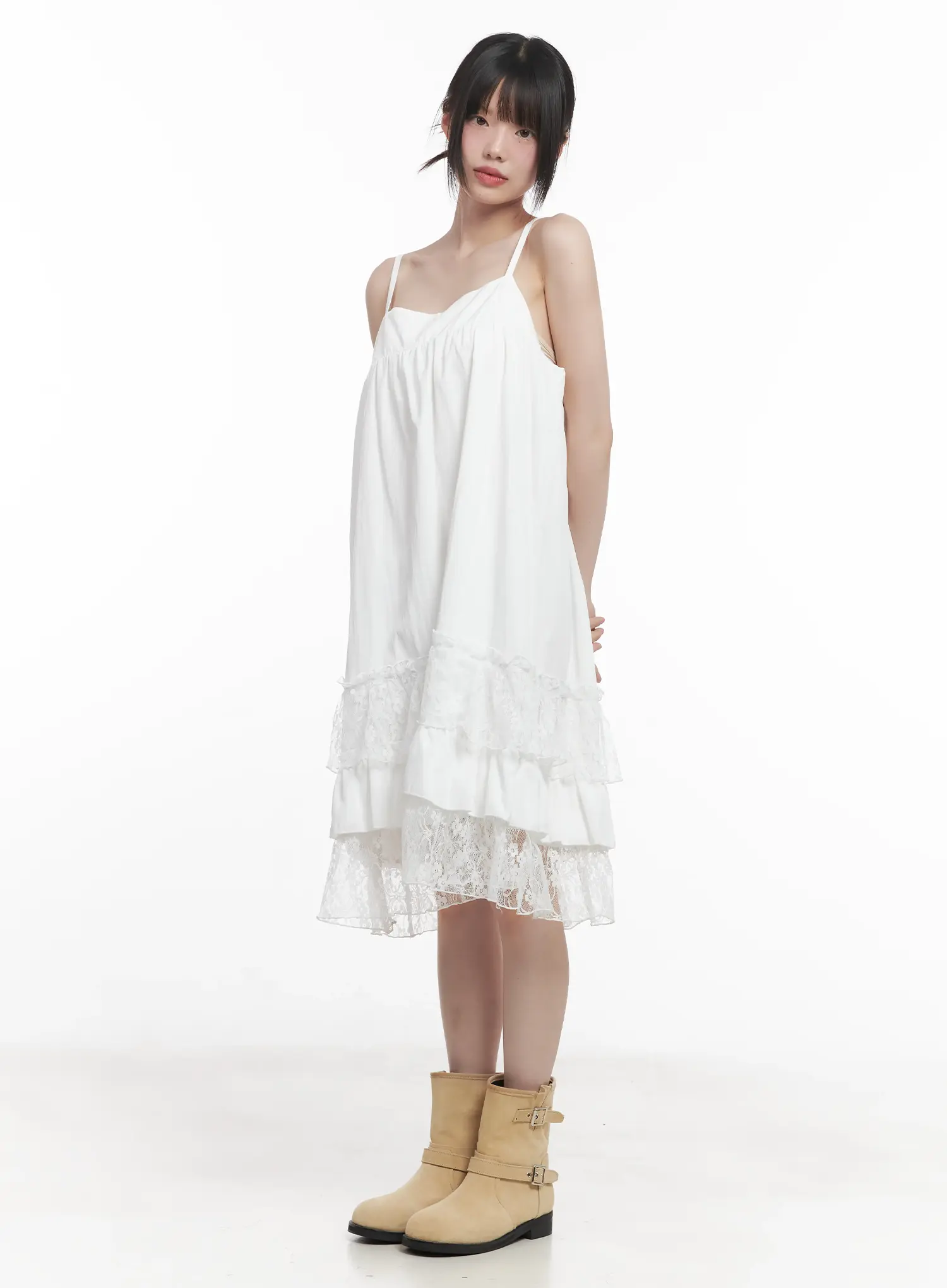 Lace-Trim Cami Maxi Dress CU518 - Image 13