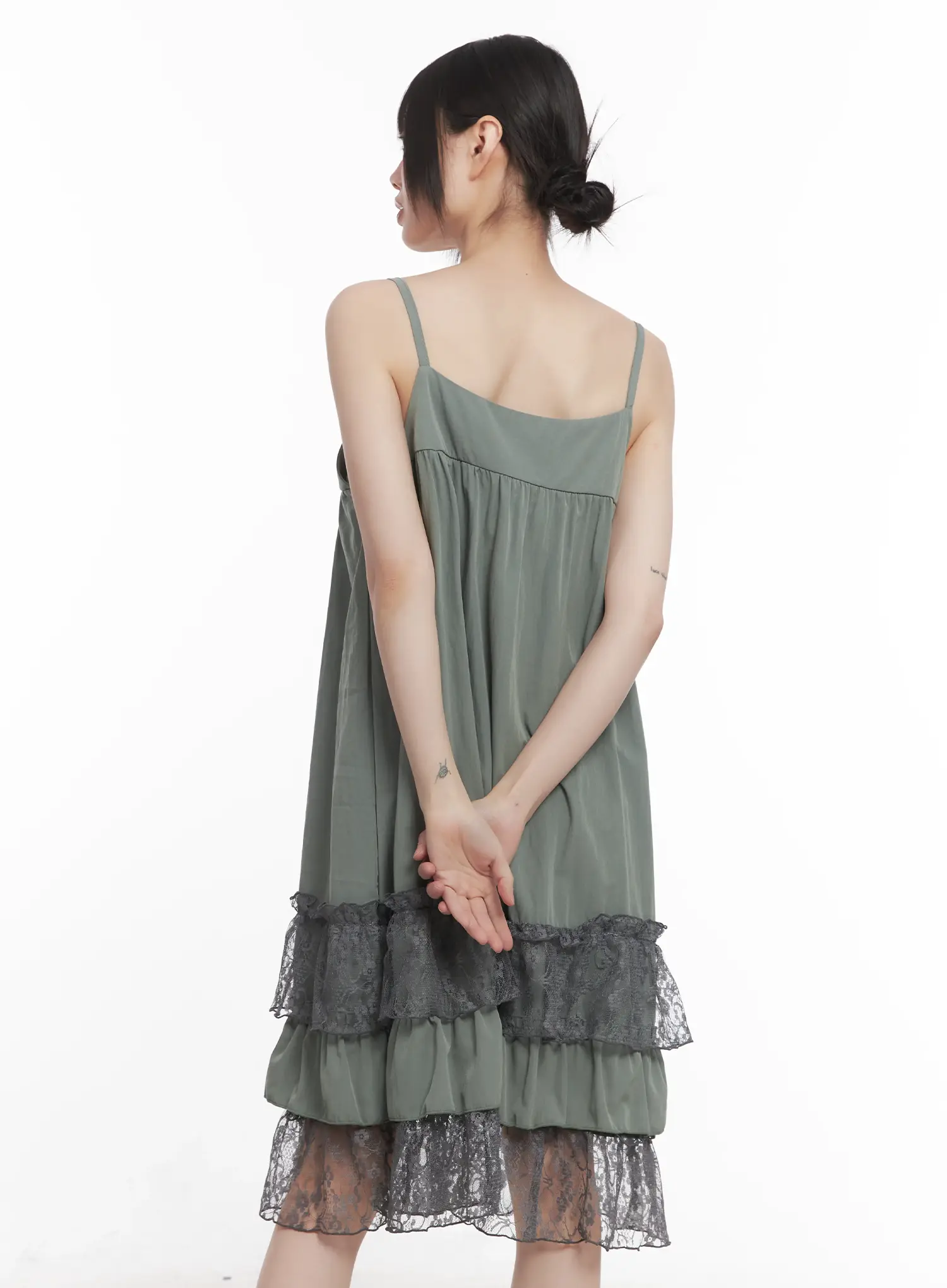 Lace-Trim Cami Maxi Dress CU518 - Image 7