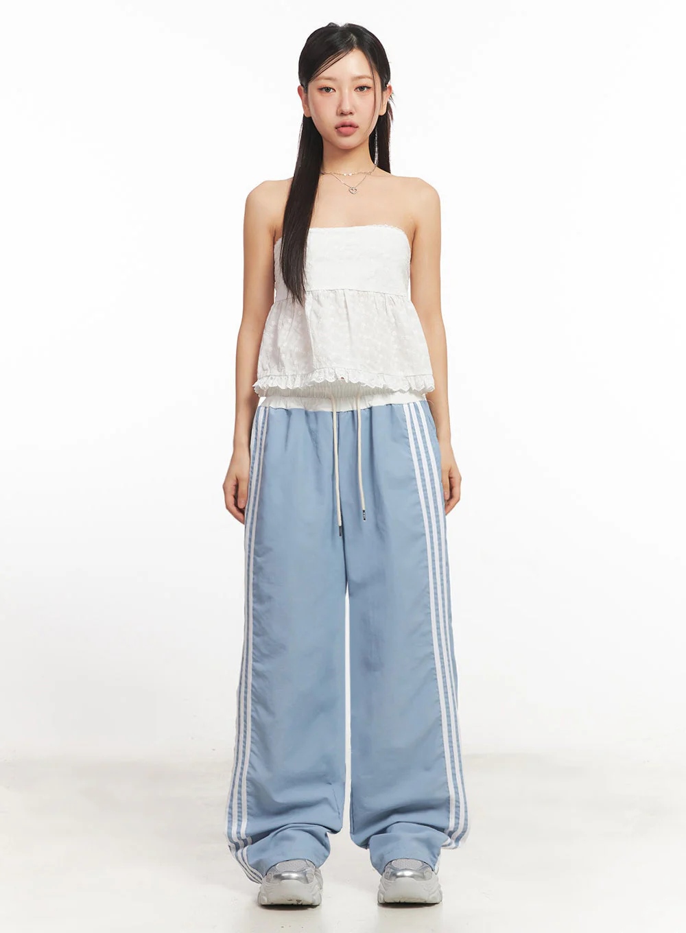 Lace-Trim Frilly Tube Top IA525 - Image 4