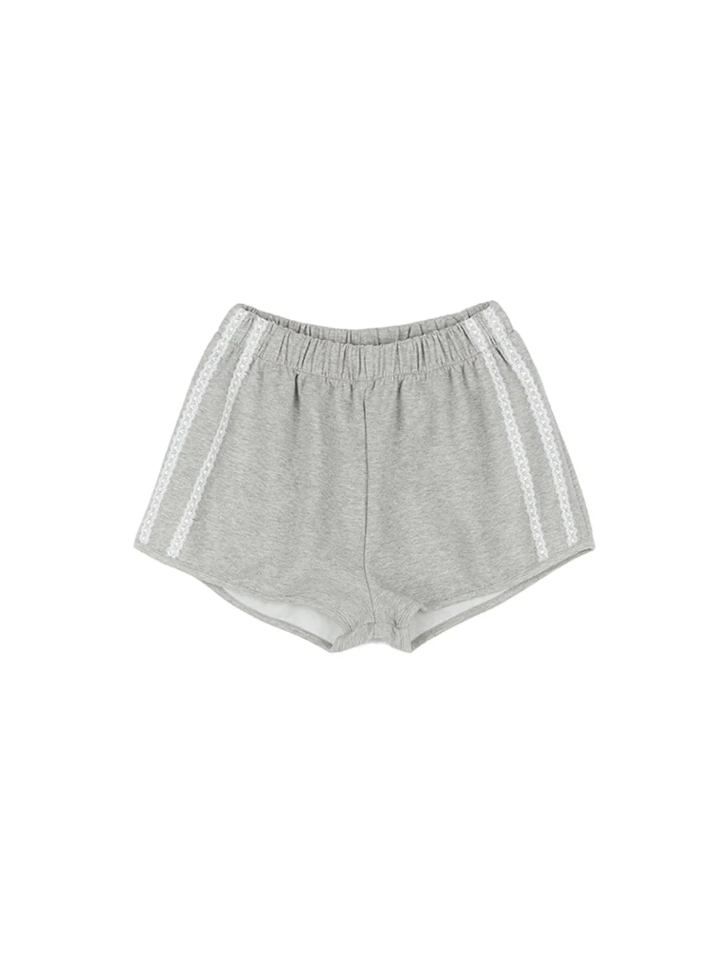 Lace-Trim Striped Shorts CA514 - Image 8