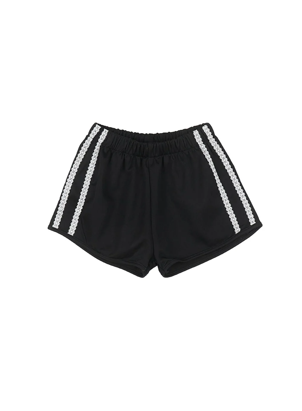 Lace-Trim Striped Shorts CA514 - Image 9