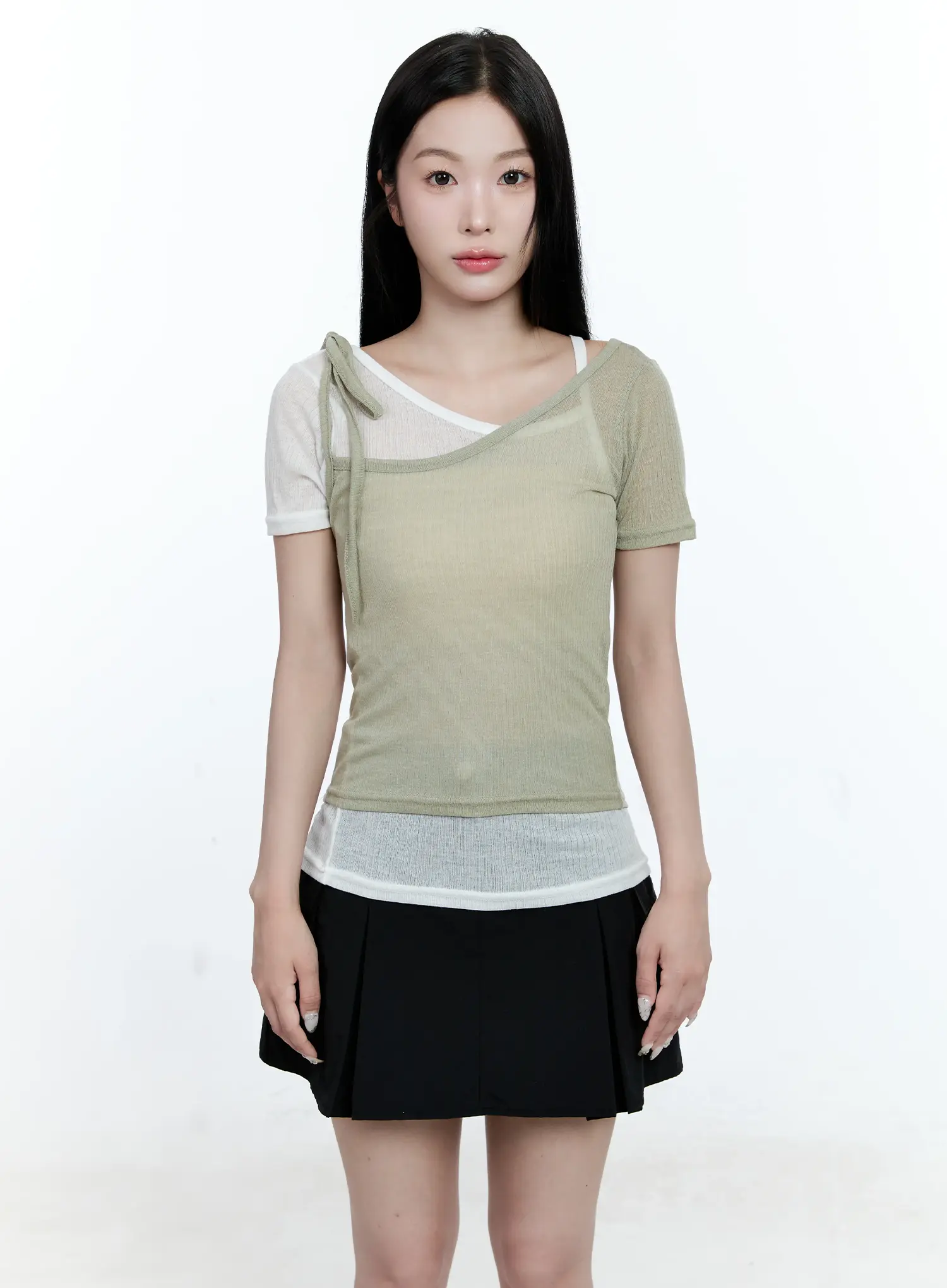 Layered Bow Short-Sleeve Tee CG513 - Image 14