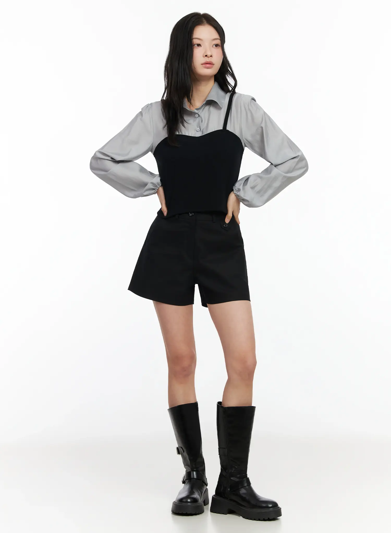 Layered Bustier Blouse IM524 - Image 3
