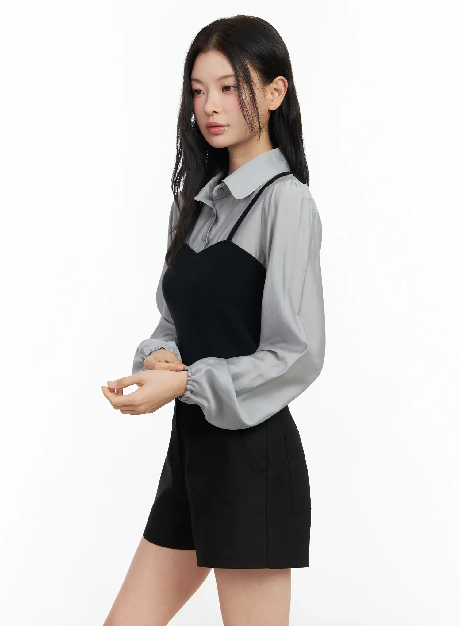 Layered Bustier Blouse IM524 - Image 7