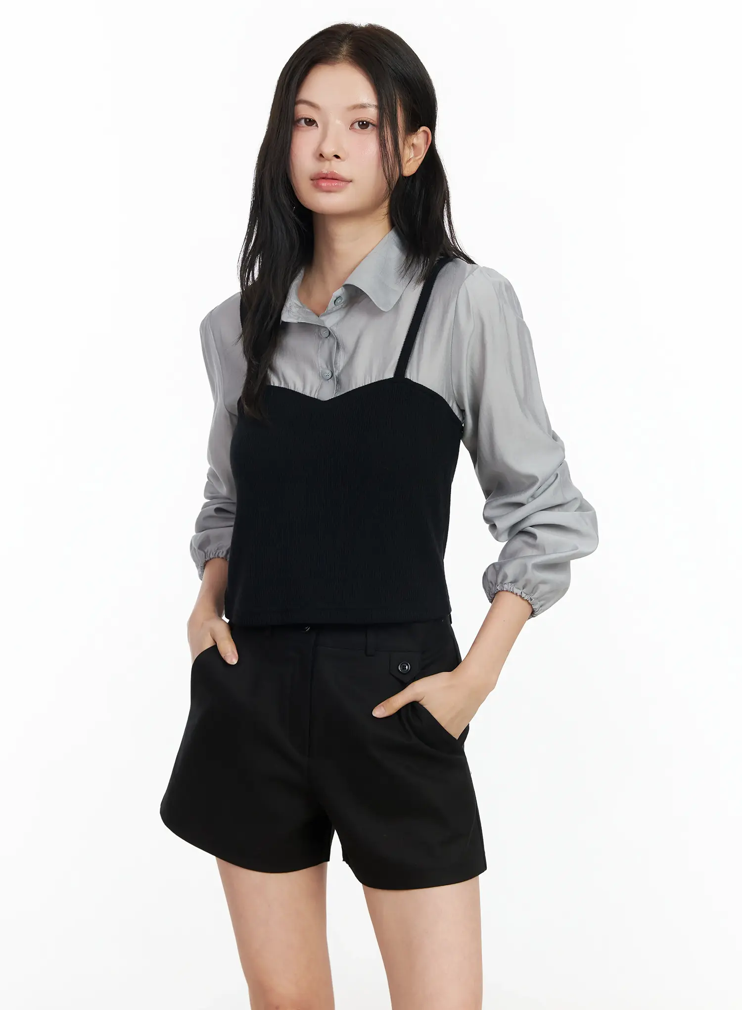 Layered Bustier Blouse IM524 - Image 8
