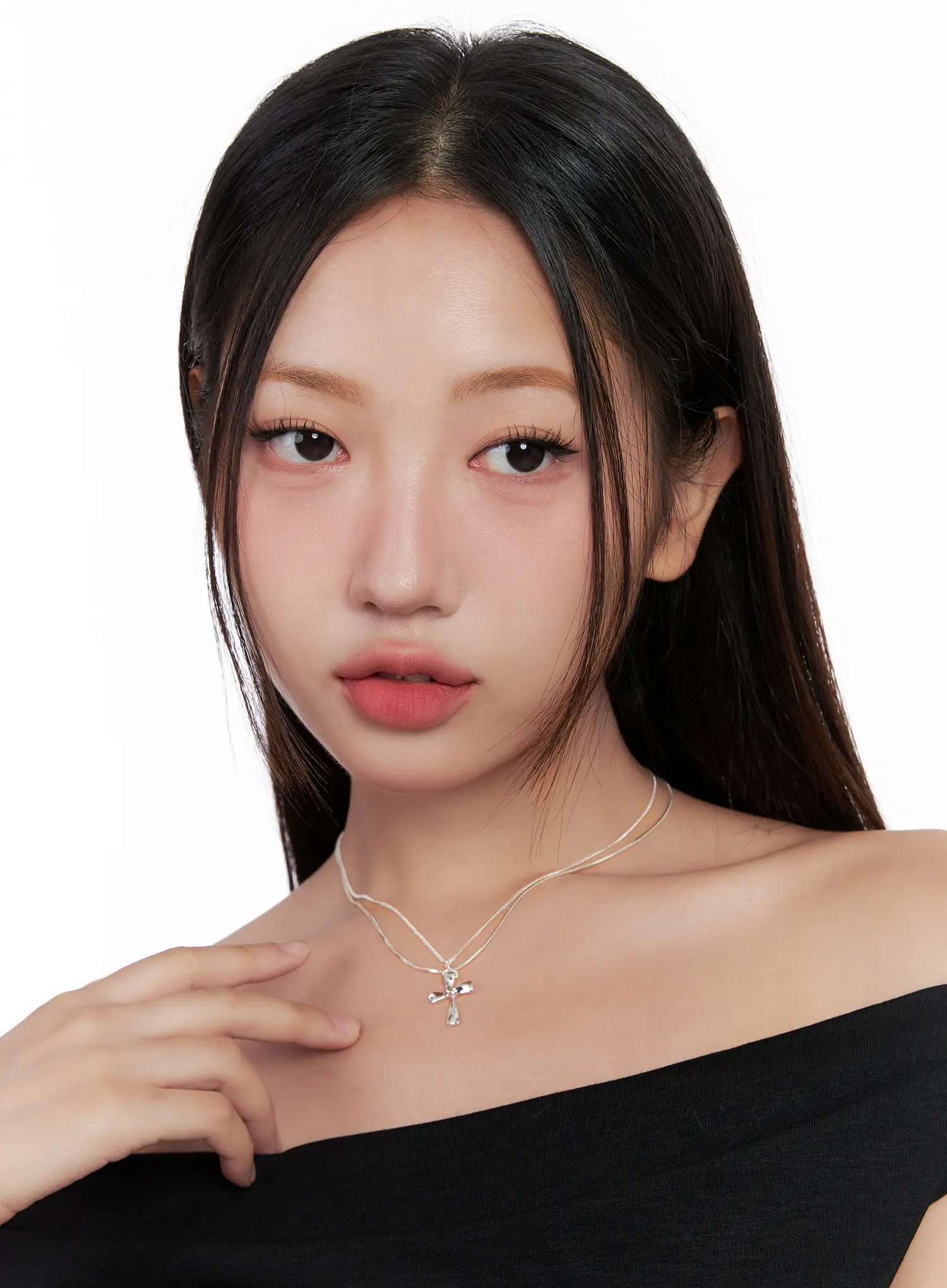 Layered Cross Necklace CL522 - Image 2
