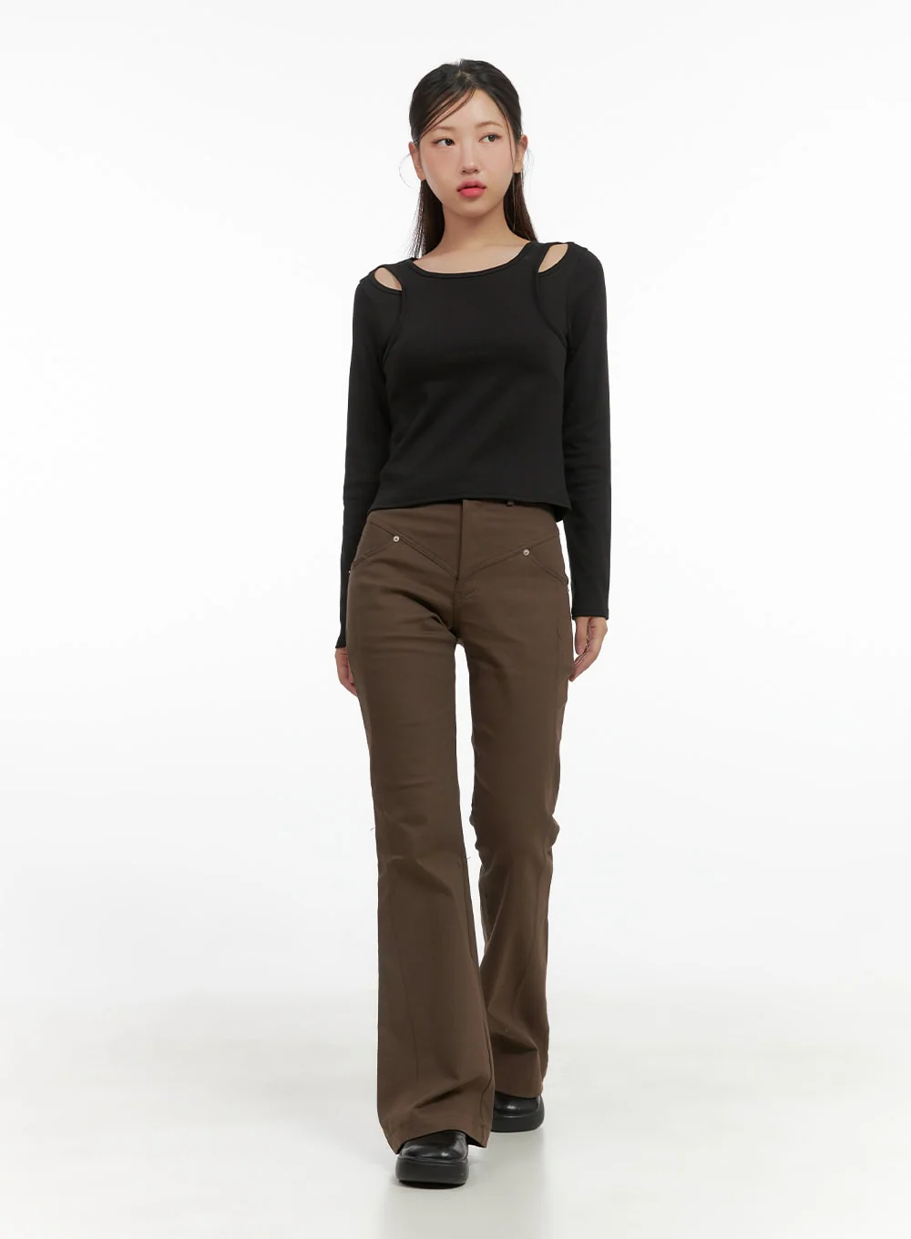 Layered Cutout Long Sleeve Top CS405 - Image 2