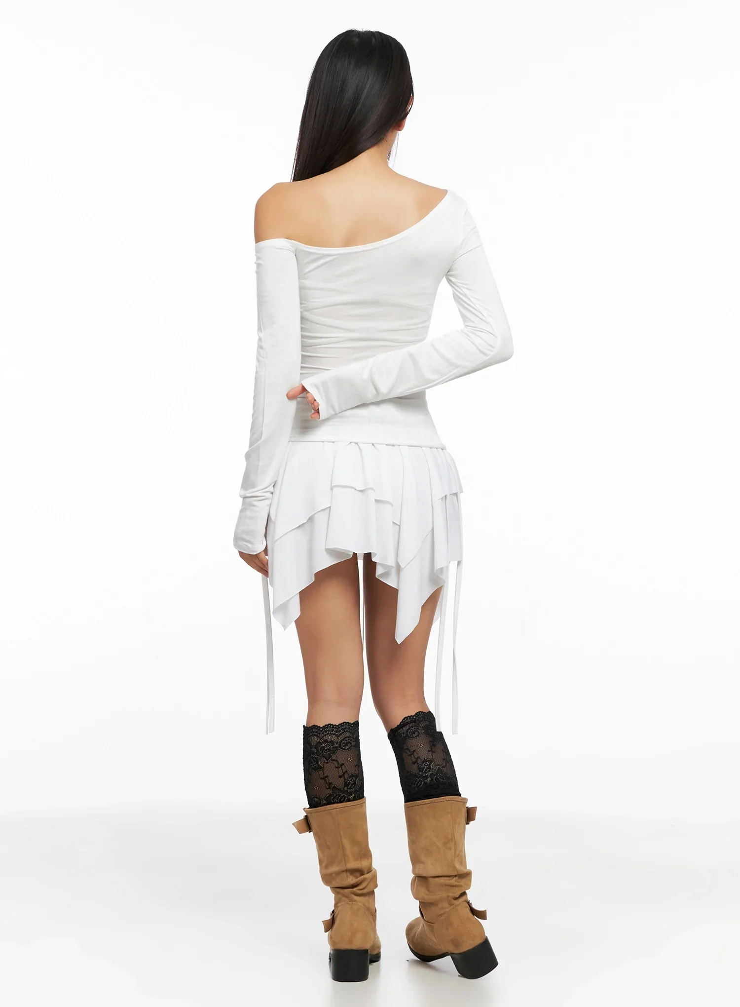 Layered Flounce Mini Skirt IG528 - Image 10