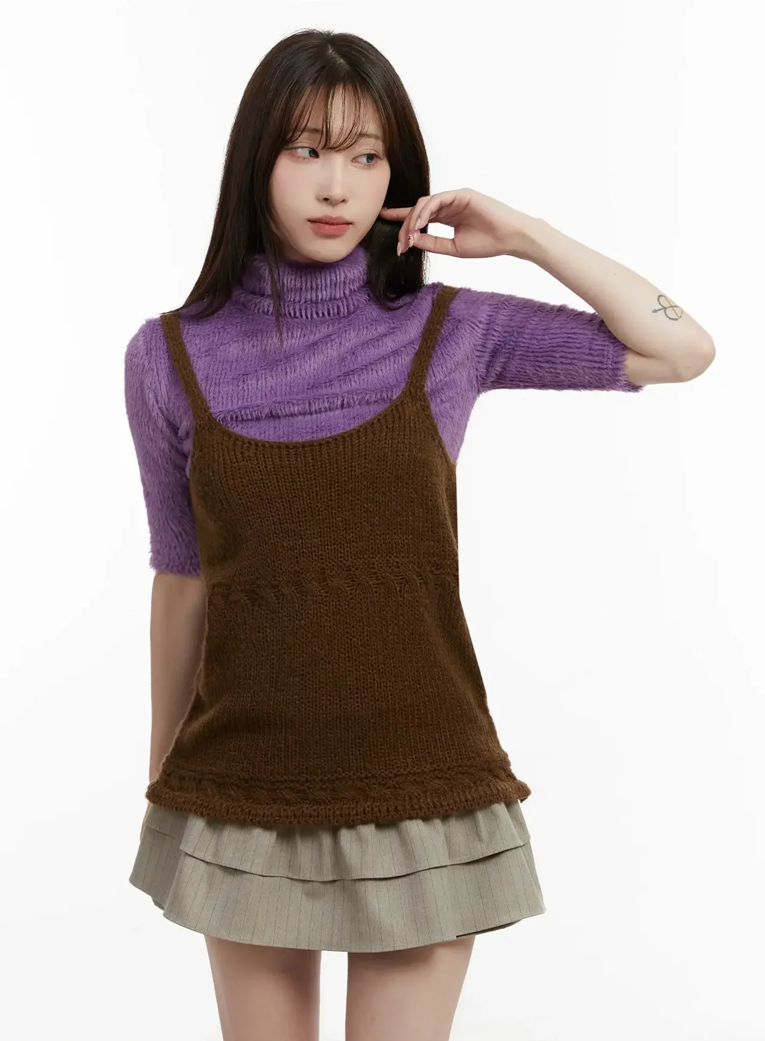 Layered Knit Top IJ521 - Image 2