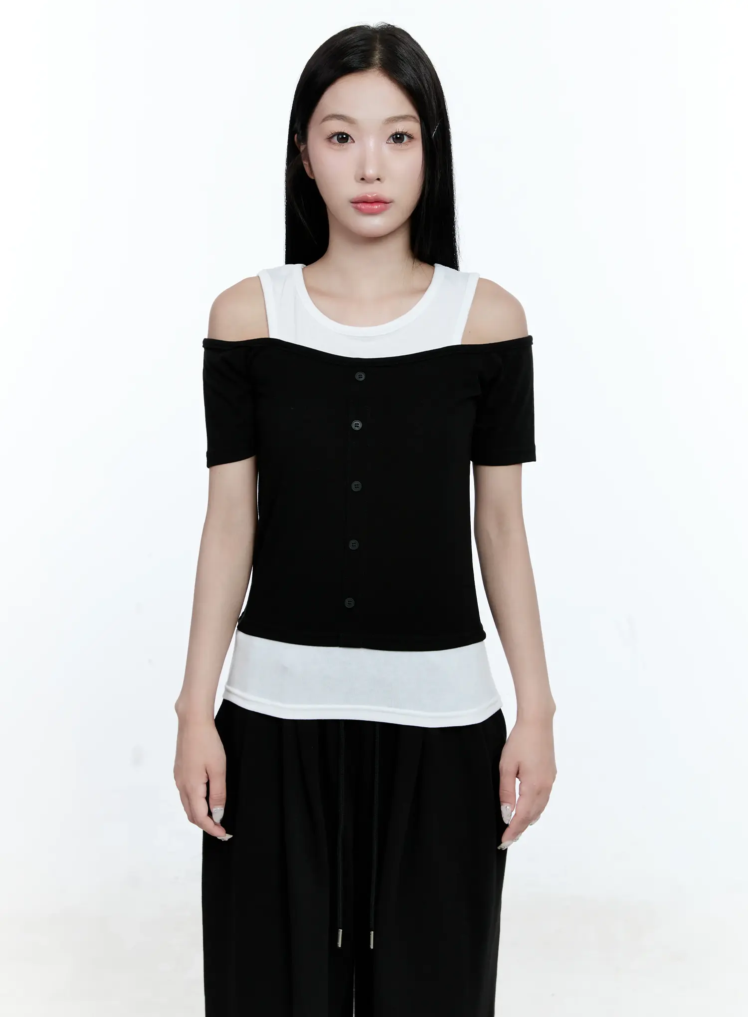 Layered Off-Shoulder Top CG513 - Image 10