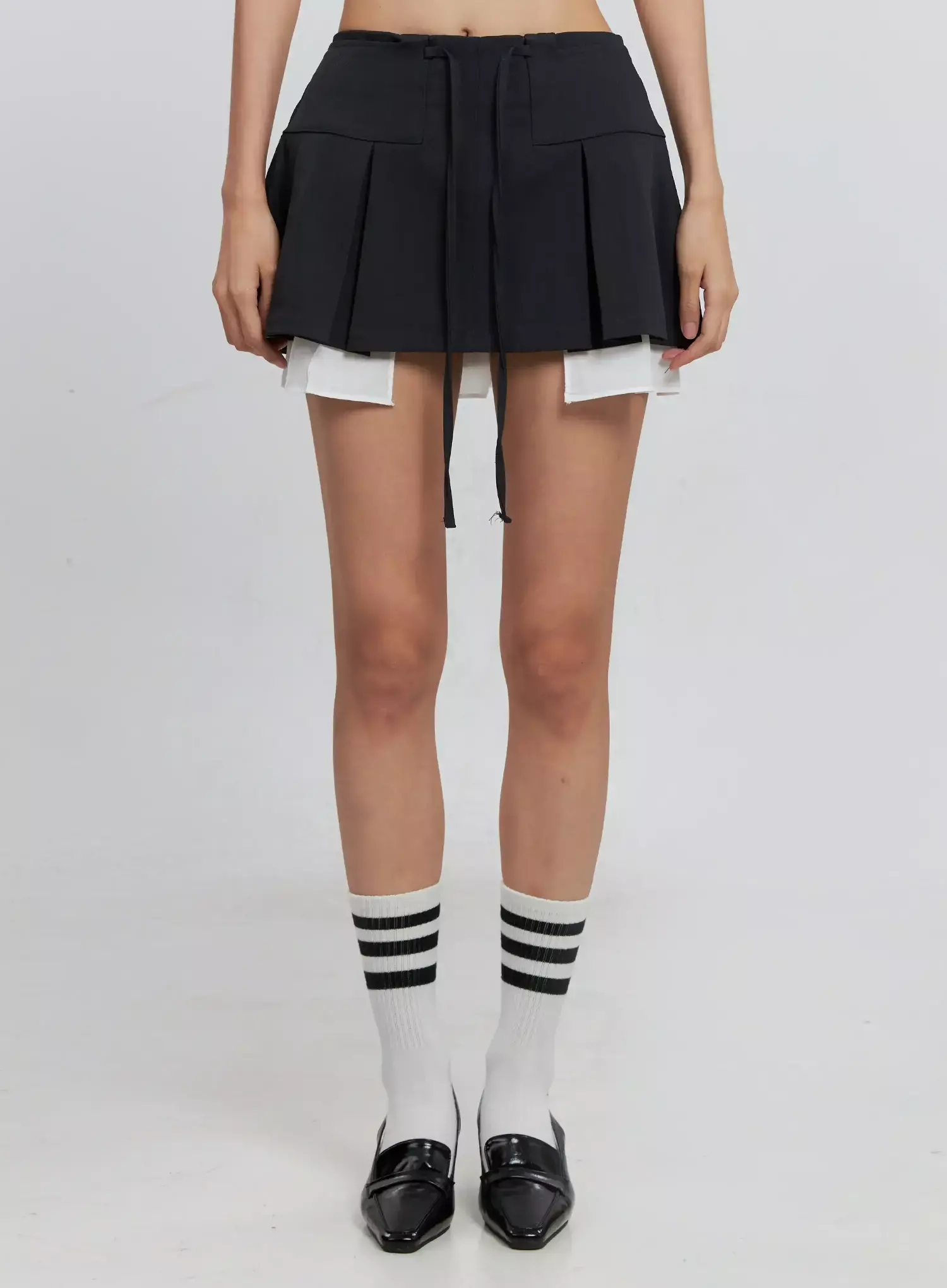 Layered Pleated Mini Skirt IS516 - Image 5