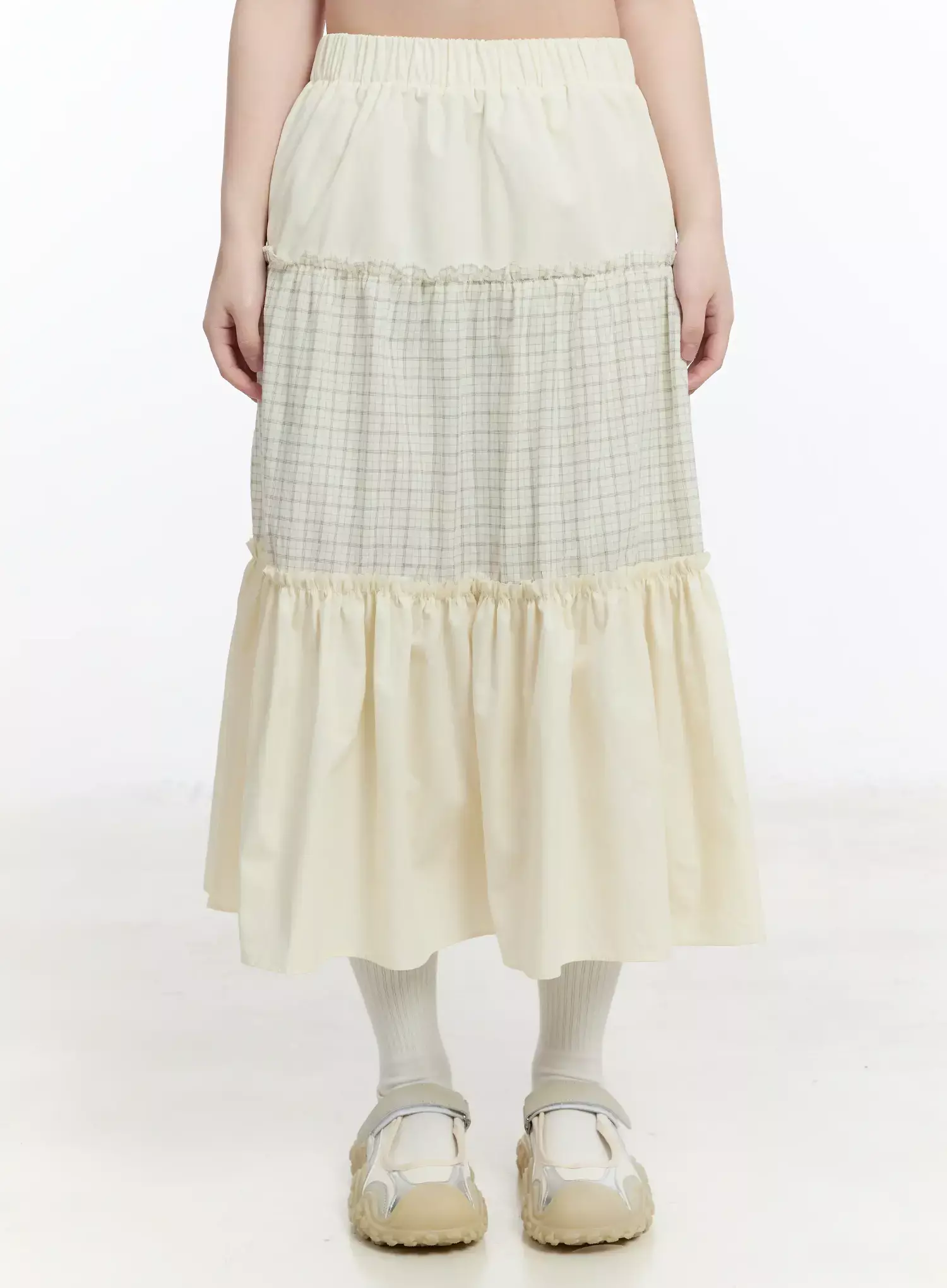 Layered Ruffle Long Skirt IM519