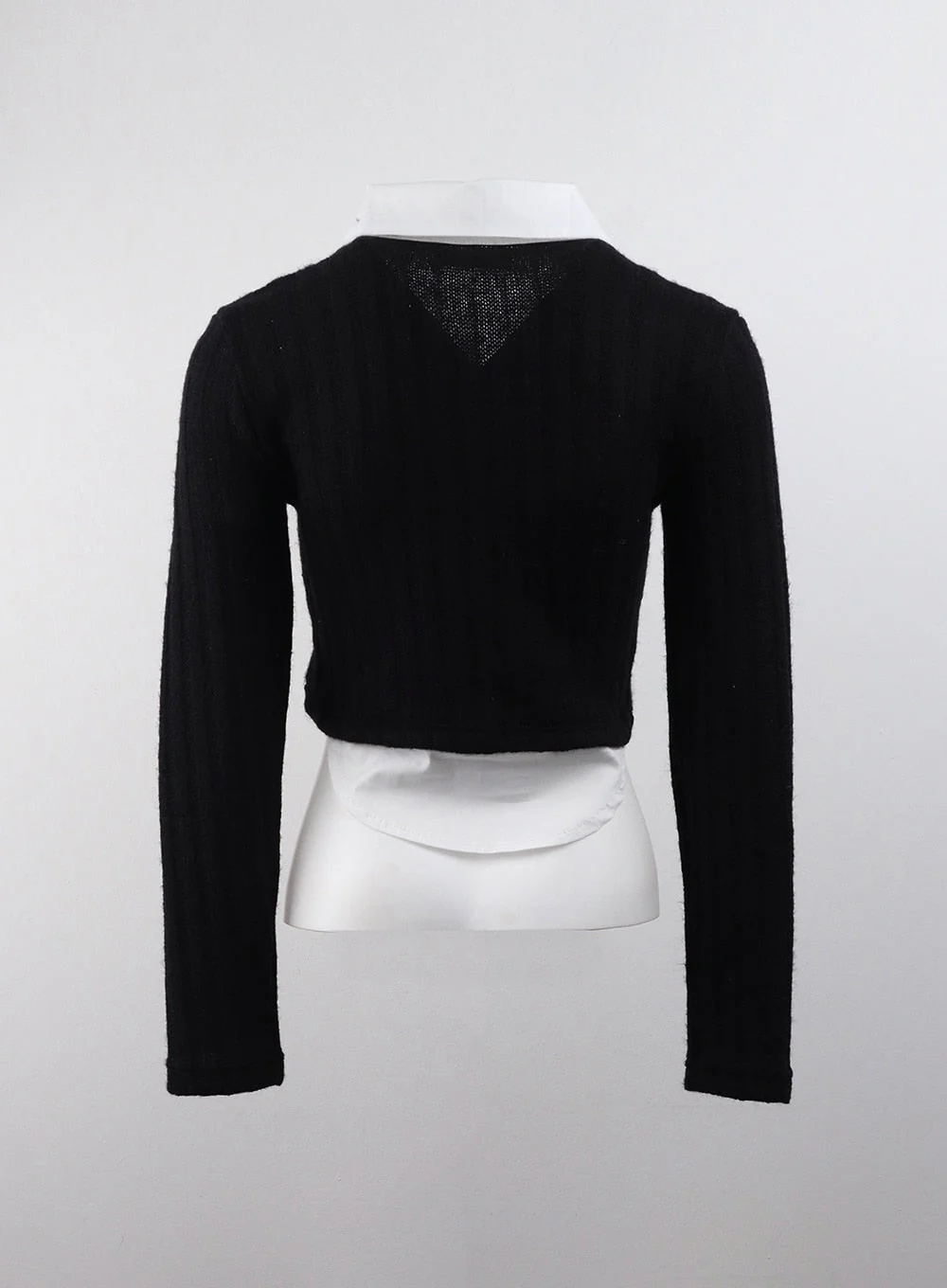 Layered Shirt Buttoned Crop Top CJ404 - Image 9