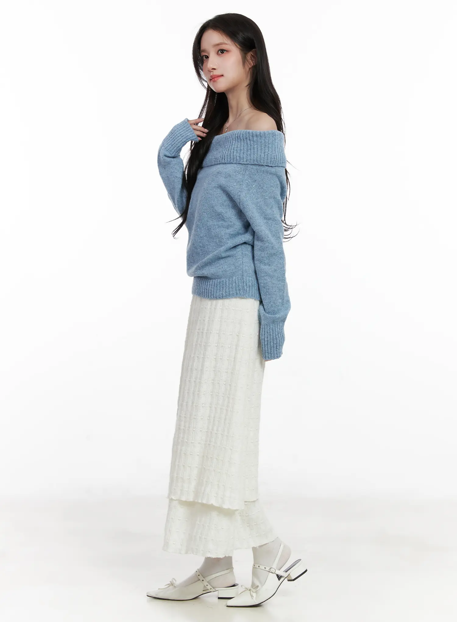 Layered Textured Maxi Skirt CN526 - Image 4